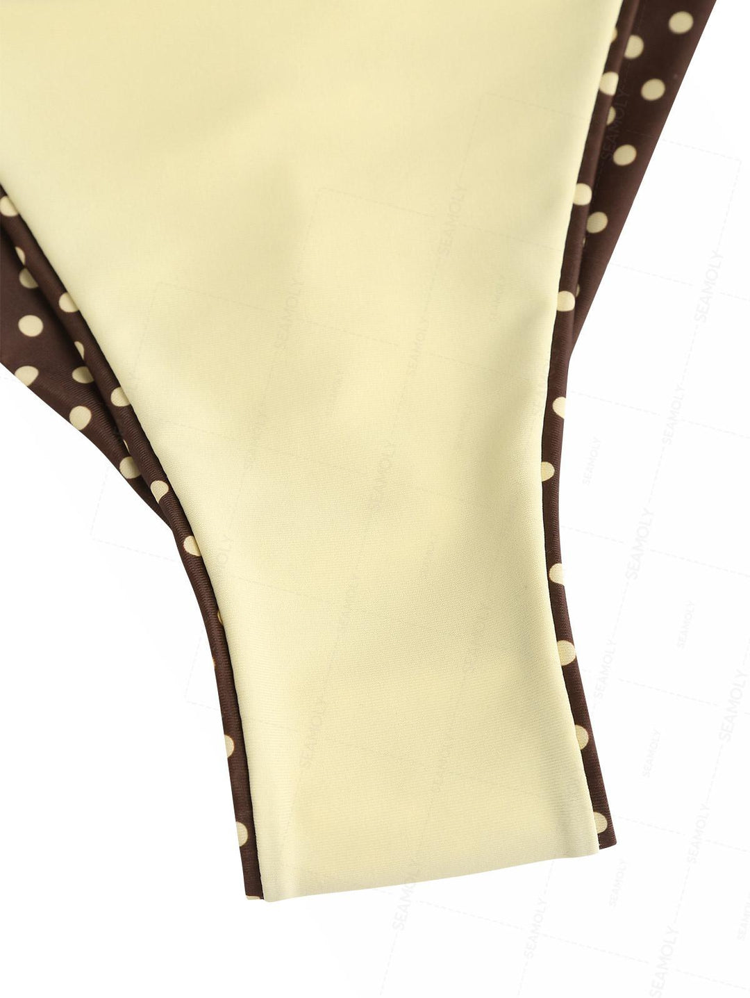 Seamolly Polka Dot Print Halter Tank Top & Cheeky Brazilian Bottom Tankini Set