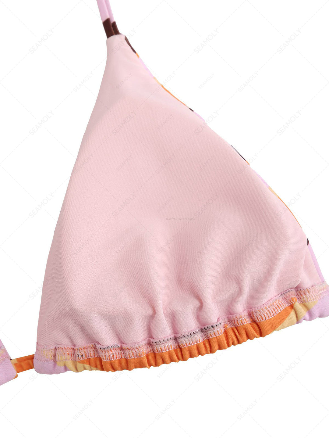 Seamolly Striped Halter Triangle Cheeky Boyshorts Bikini Set