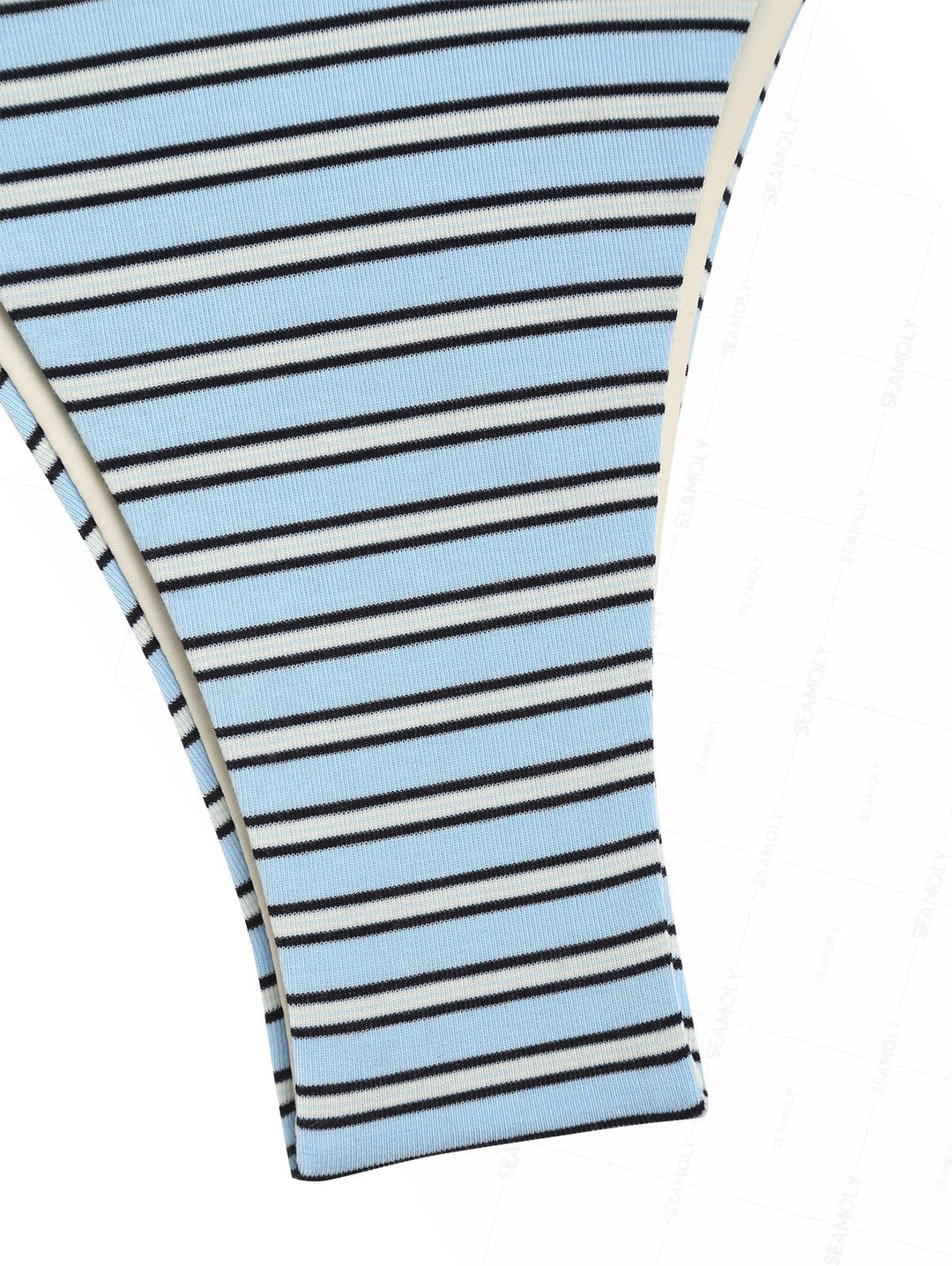 Seamolly Contrast Color Striped String Double Layer Bikini Set