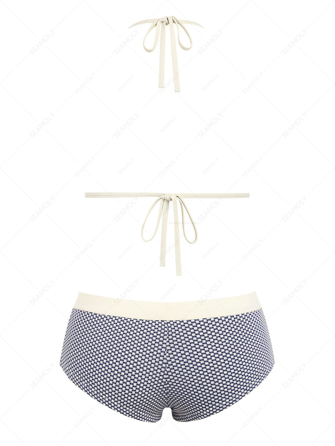 Seamolly Contrast Color Dots Contrast Binding Cheeky Boyshorts Bikini Set