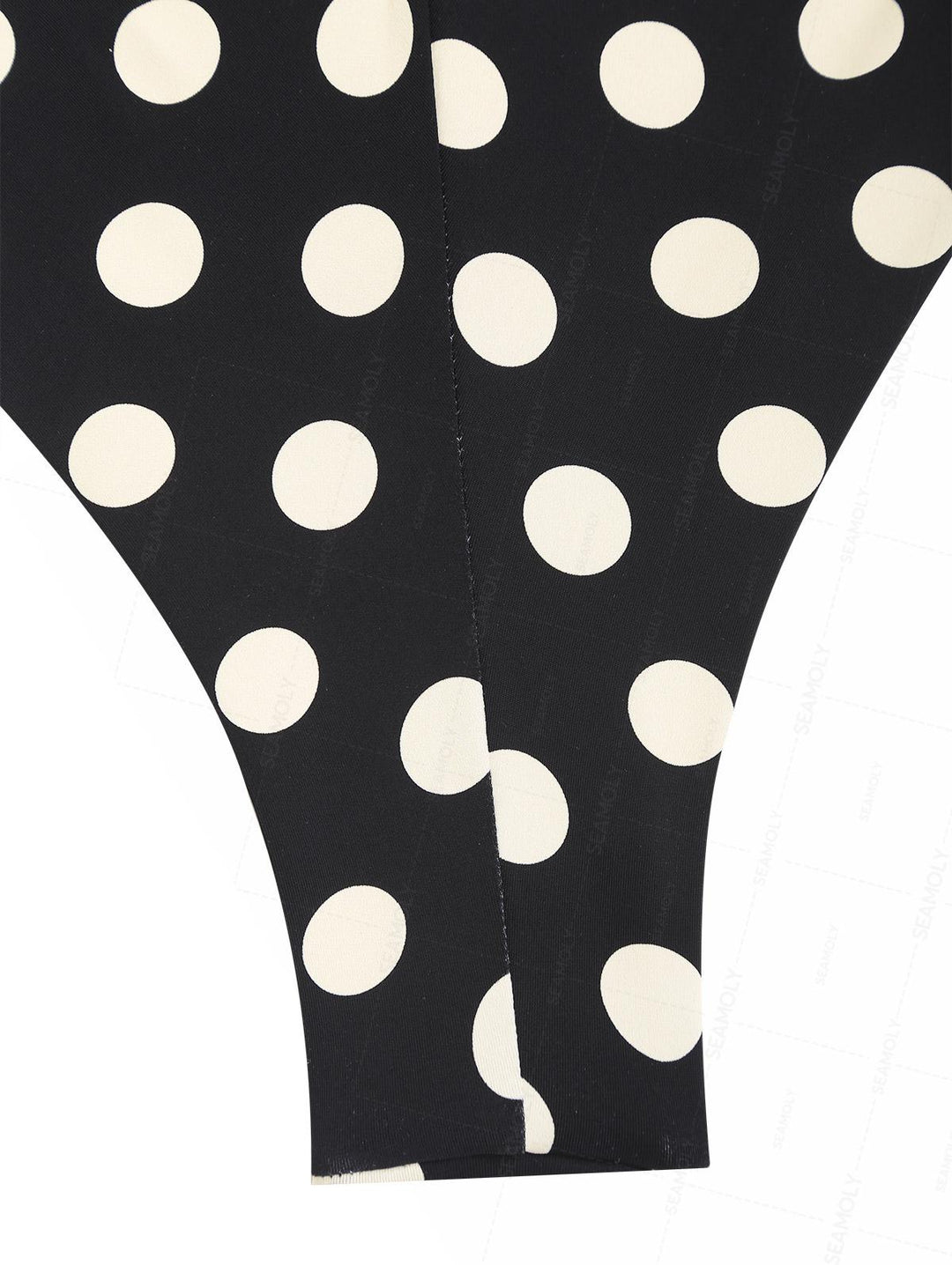 Seamolly Polka Dot Lace Bowknot Triangle Top & Cheeky Brazilian Bottom Bikini Set