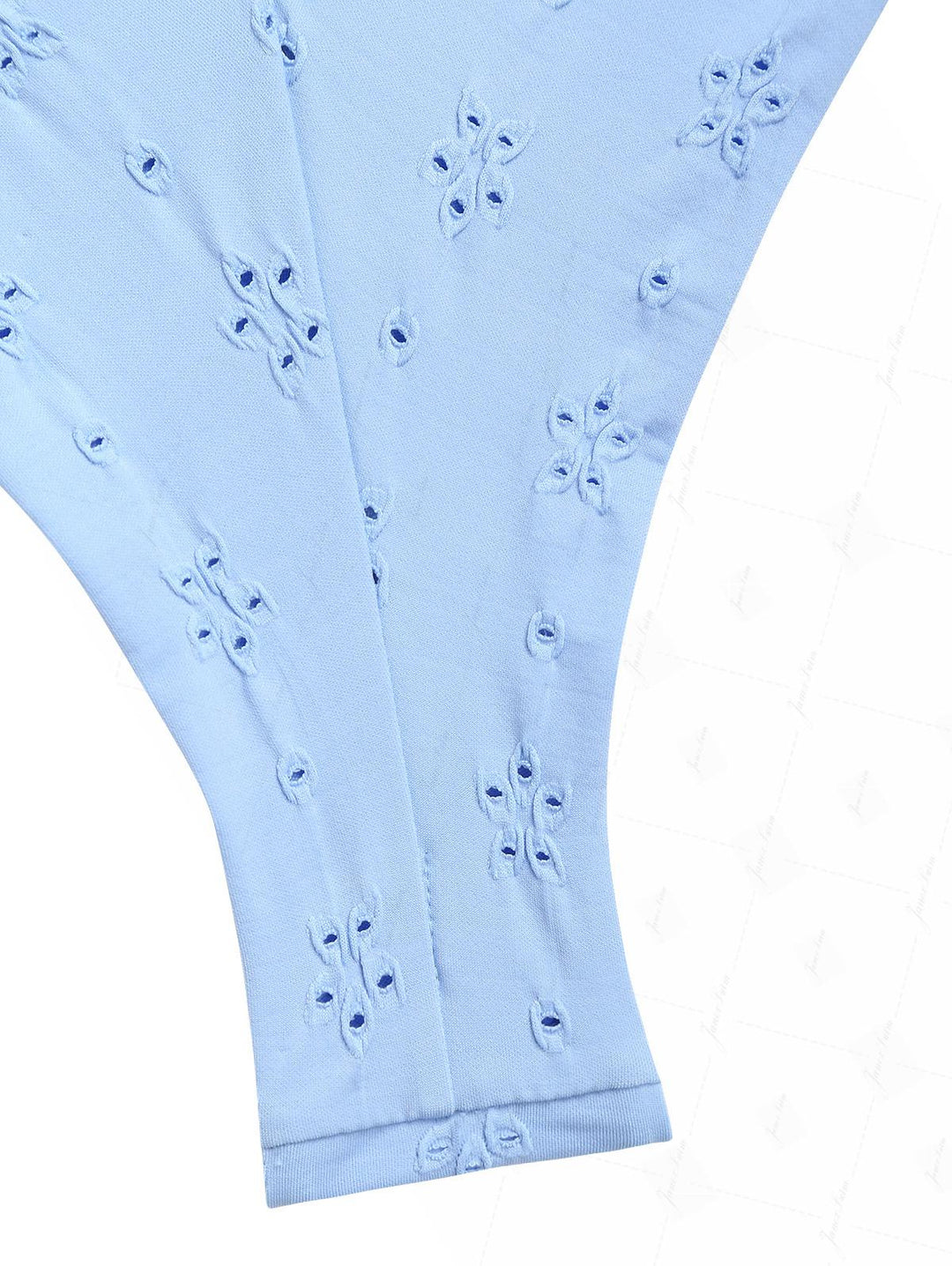 Light Blue Recycled Fabric Jacquard Underwire Top & Cheeky Brazilian Bottom Bikini Set