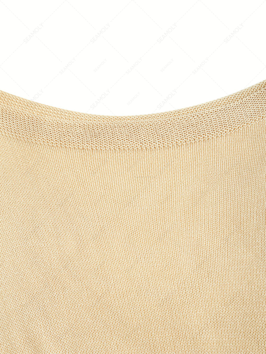 Solid Color Slit Side Long Sleeve Pullover Beach Top