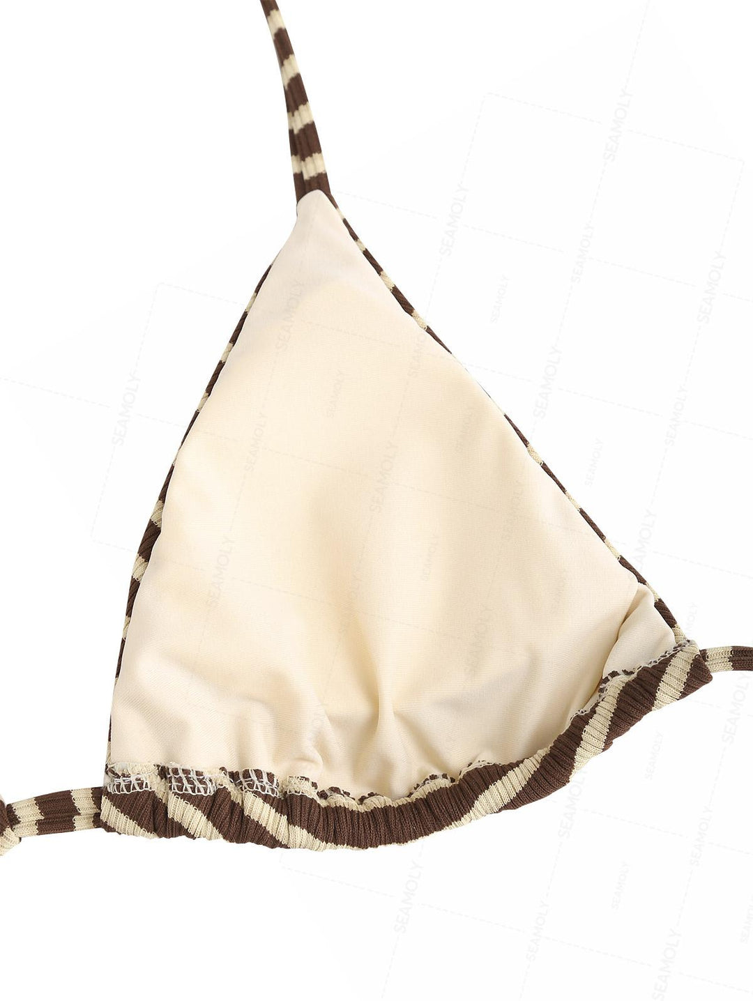 Seamolly Striped Triangle Top & Double Layer Cheeky Boyshorts Bikini Set
