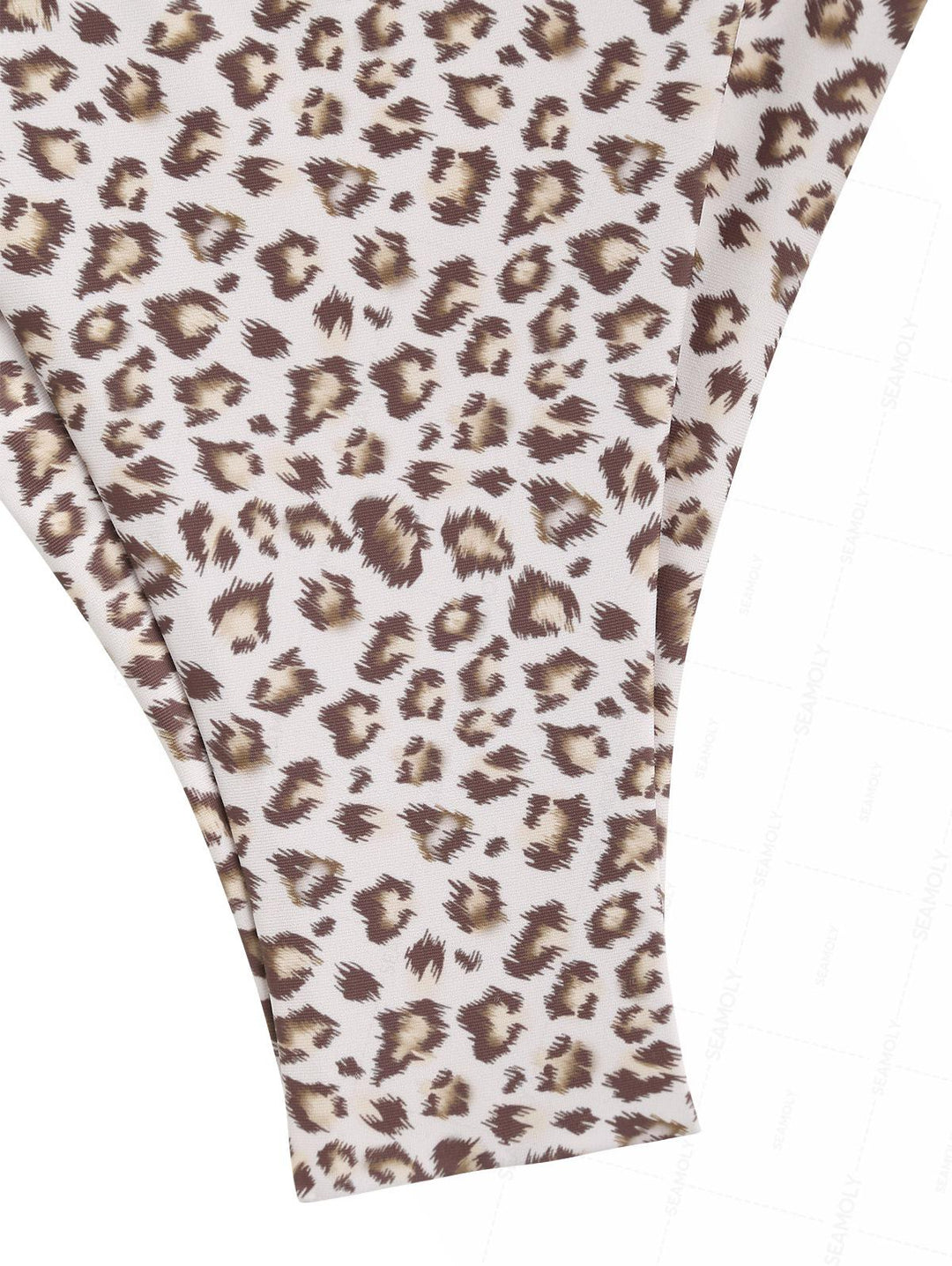 Seamolly 3 Piece Leopard Print Halter Brazilian Cheeky Boyshort Tankini Set