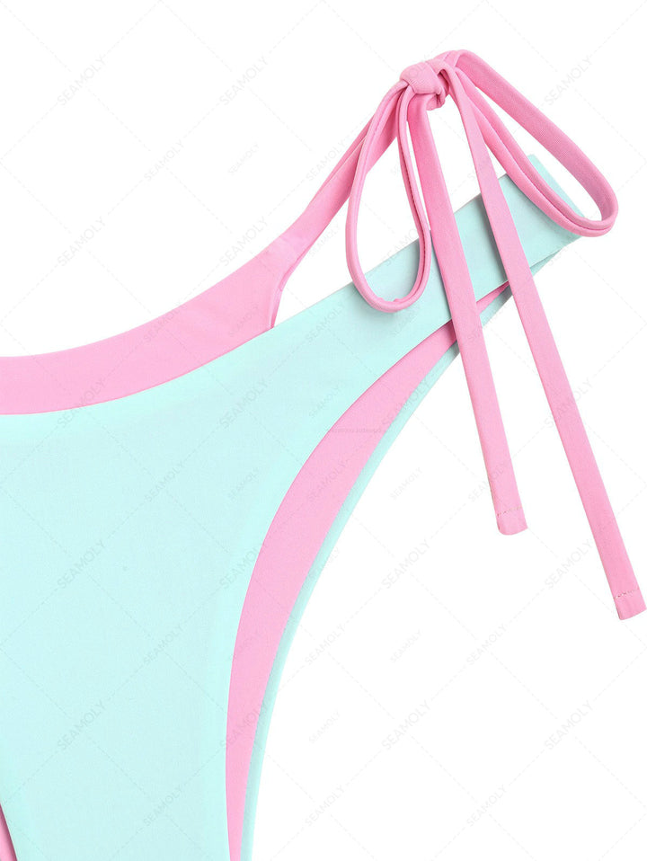 Seamolly Colorblock Two Tone O Ring Double Layer Bikini Set