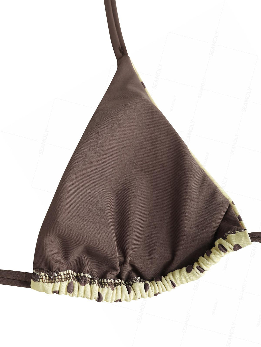 Seamolly Polka Dot Print Halter Triangle Cheeky Boyshorts Bikini Set