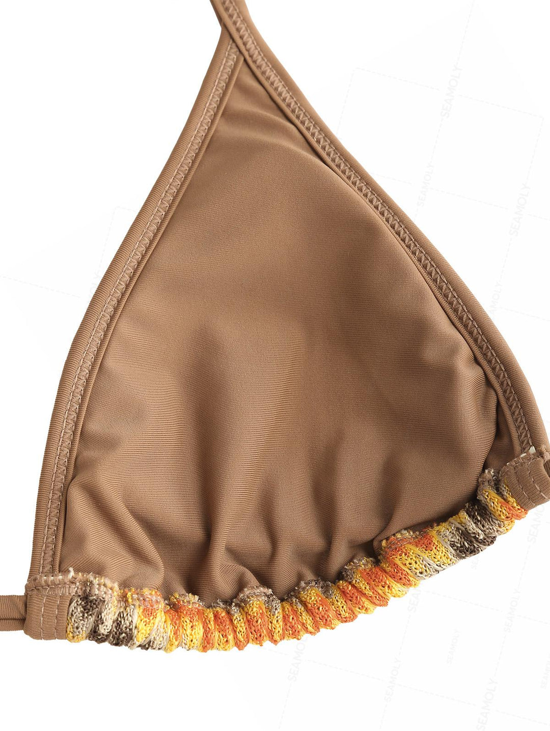 Seamolly Chevron Contrast Binding Cheeky Boyshorts Bikini Set