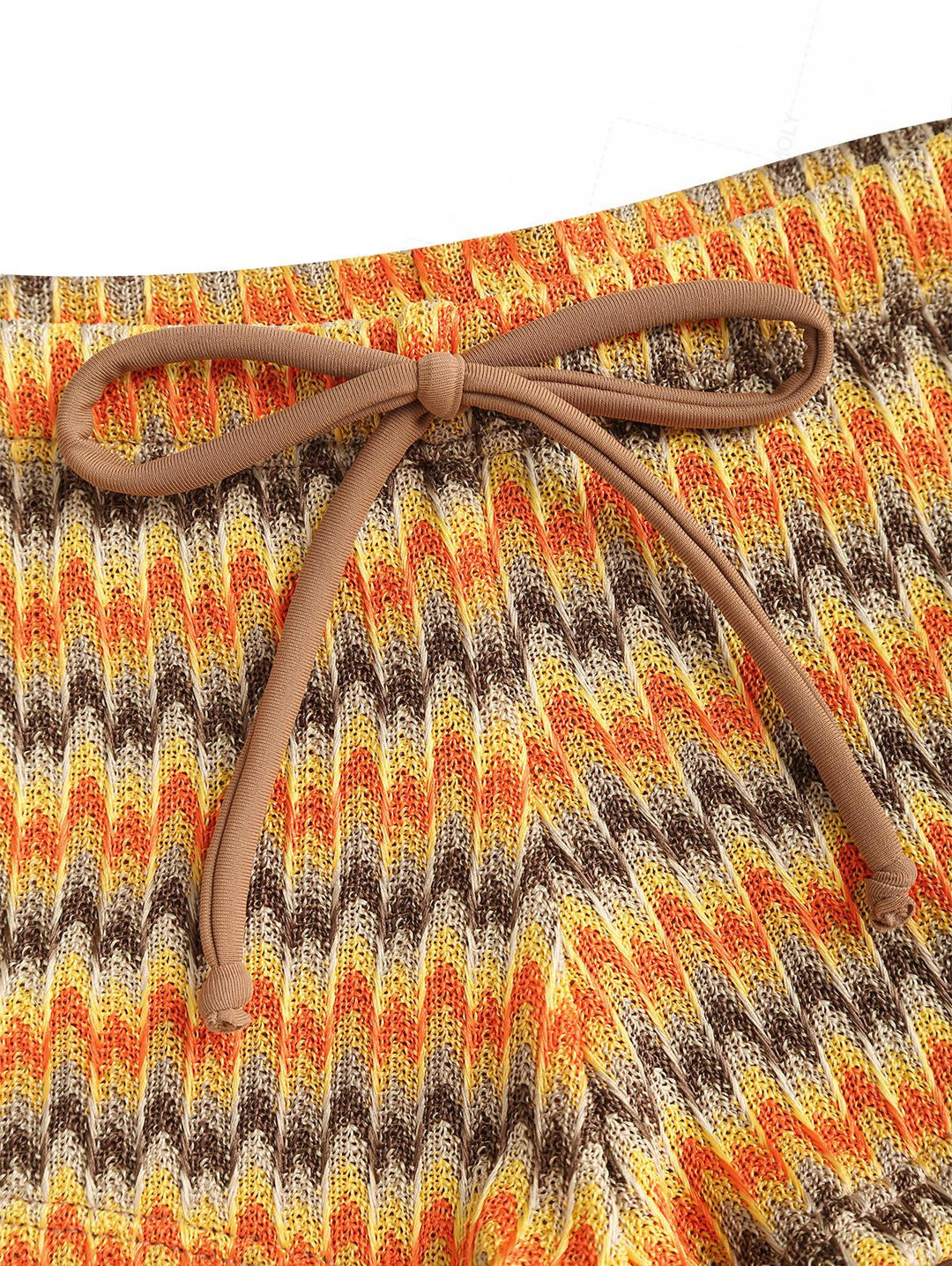 Seamolly Chevron Contrast Binding Cheeky Boyshorts Bikini Set