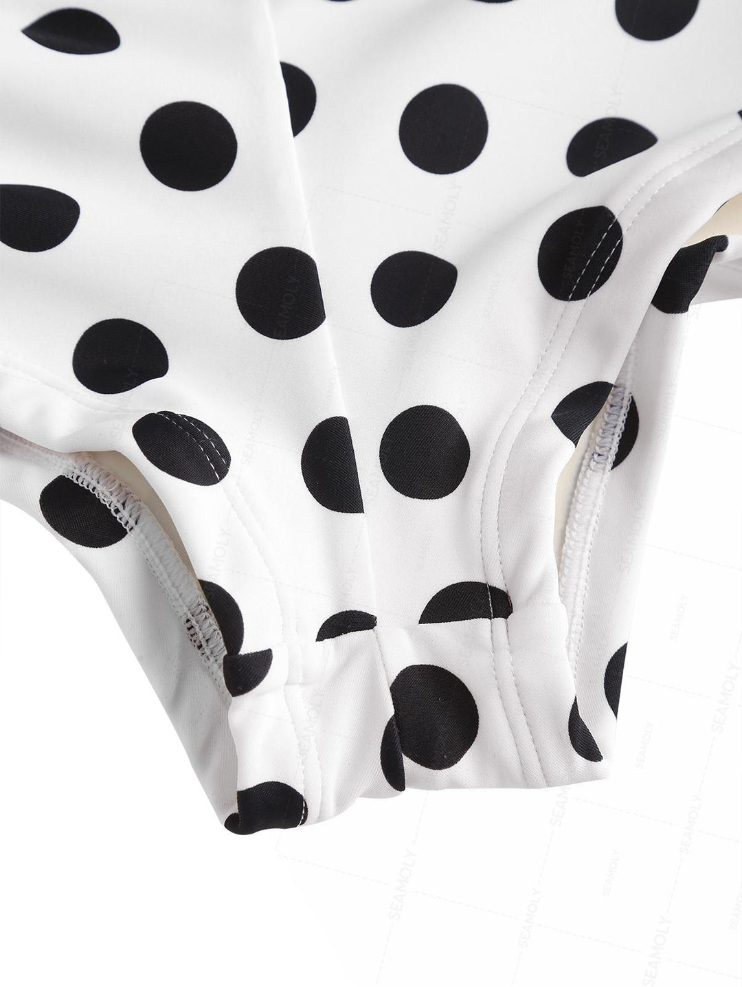Seamolly Polka Dot Bowknot Bikini Bottom Cheeky Swim Boyshorts