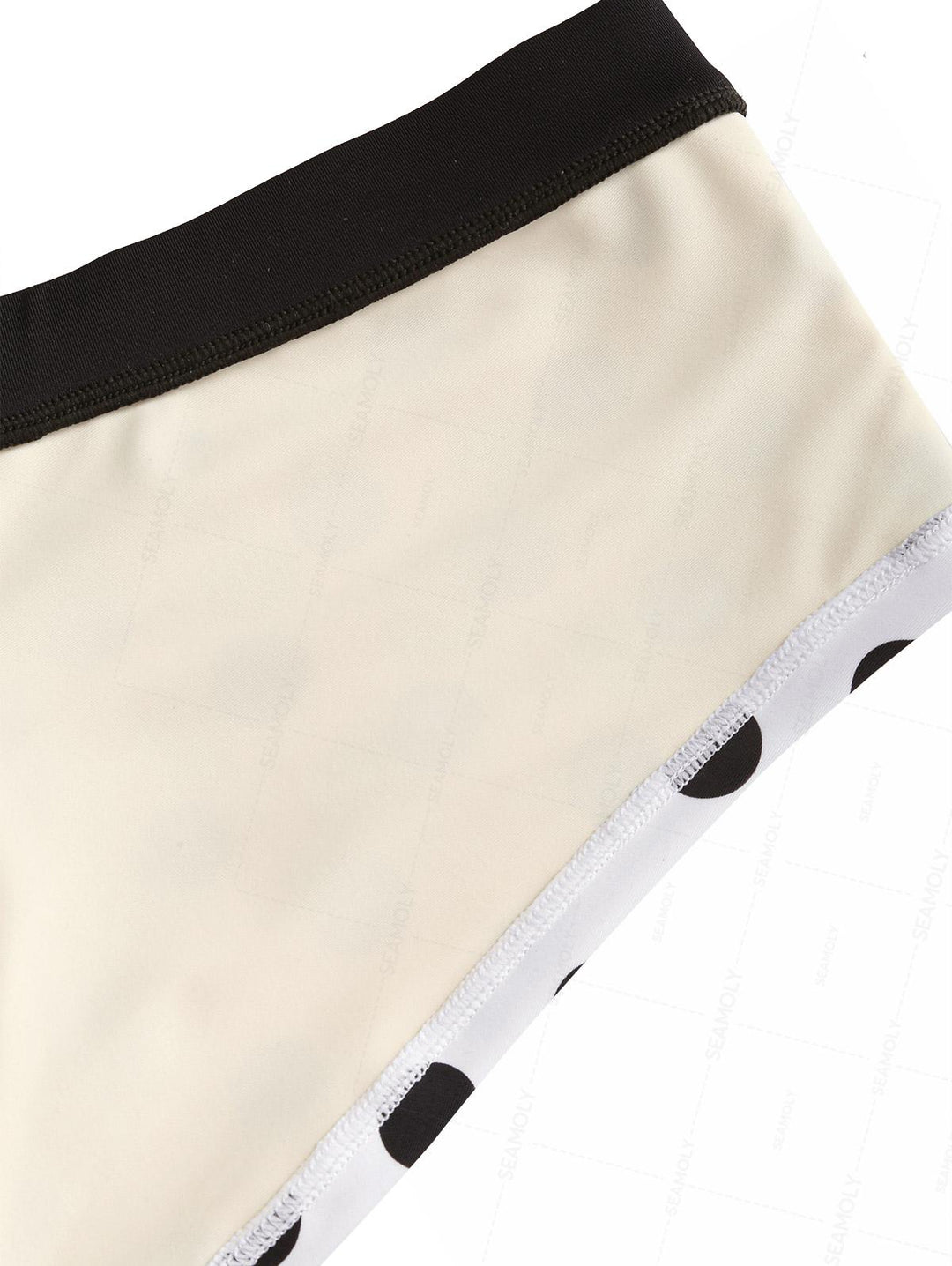 Seamolly Polka Dot Bowknot Bikini Bottom Cheeky Swim Boyshorts
