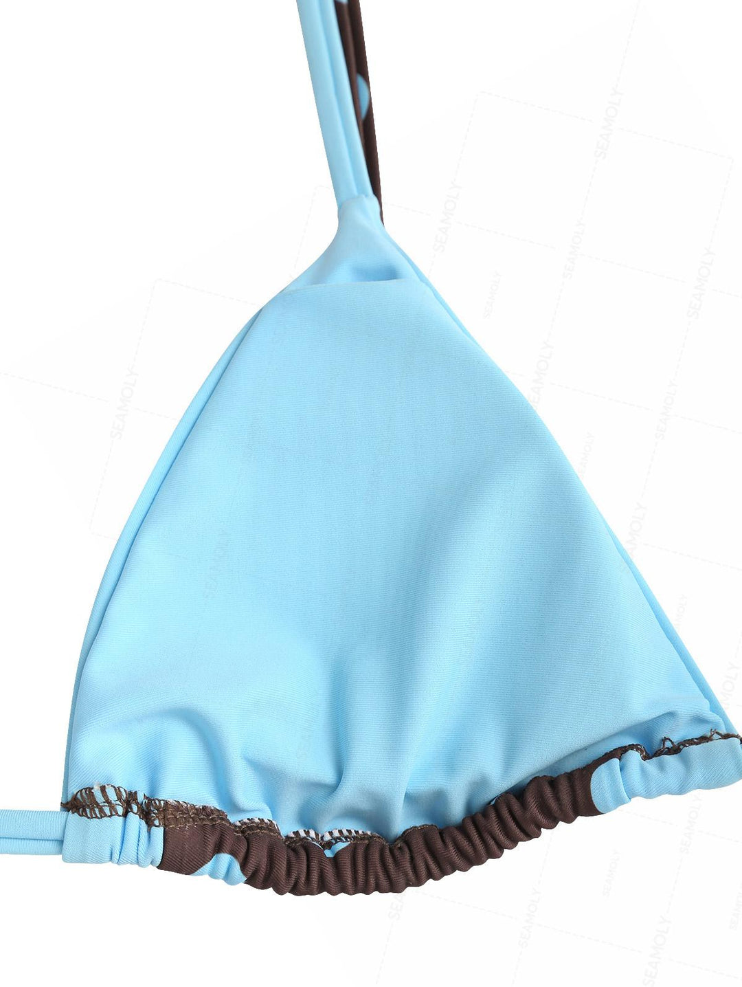 Seamolly 3 Piece Polka Dot Double Layer String Brazilian Cheeky Boyshort Bikini Set