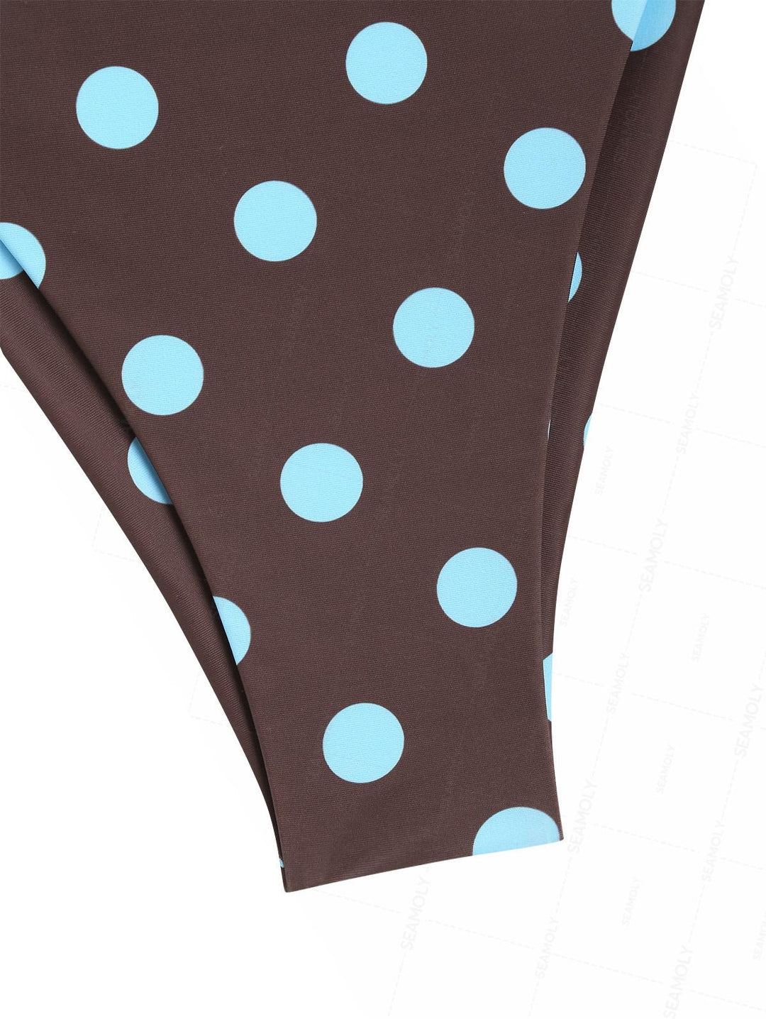 Seamolly 3 Piece Polka Dot Double Layer String Brazilian Cheeky Boyshort Bikini Set