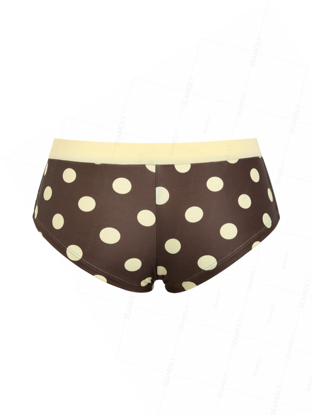 Seamolly Polka Dot Bowknot Bikini Bottom Cheeky Swim Boyshorts