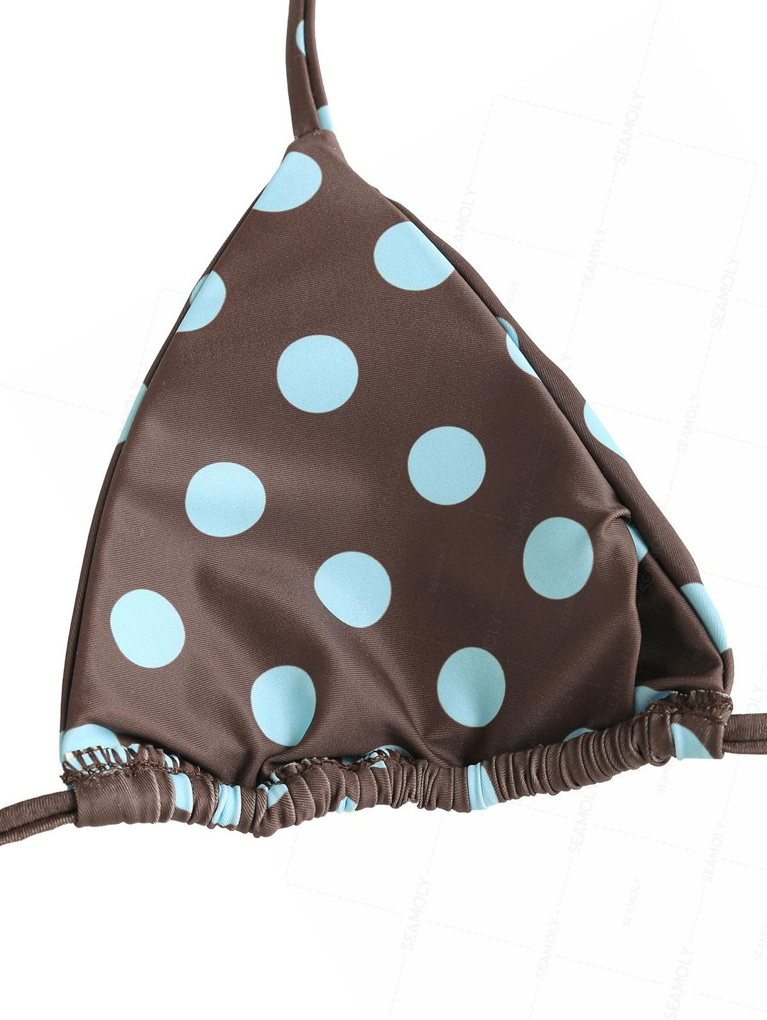 Seamolly Polka Dot Ruched Triangle Top & Cheeky Brazilian Bottom Bikini Set