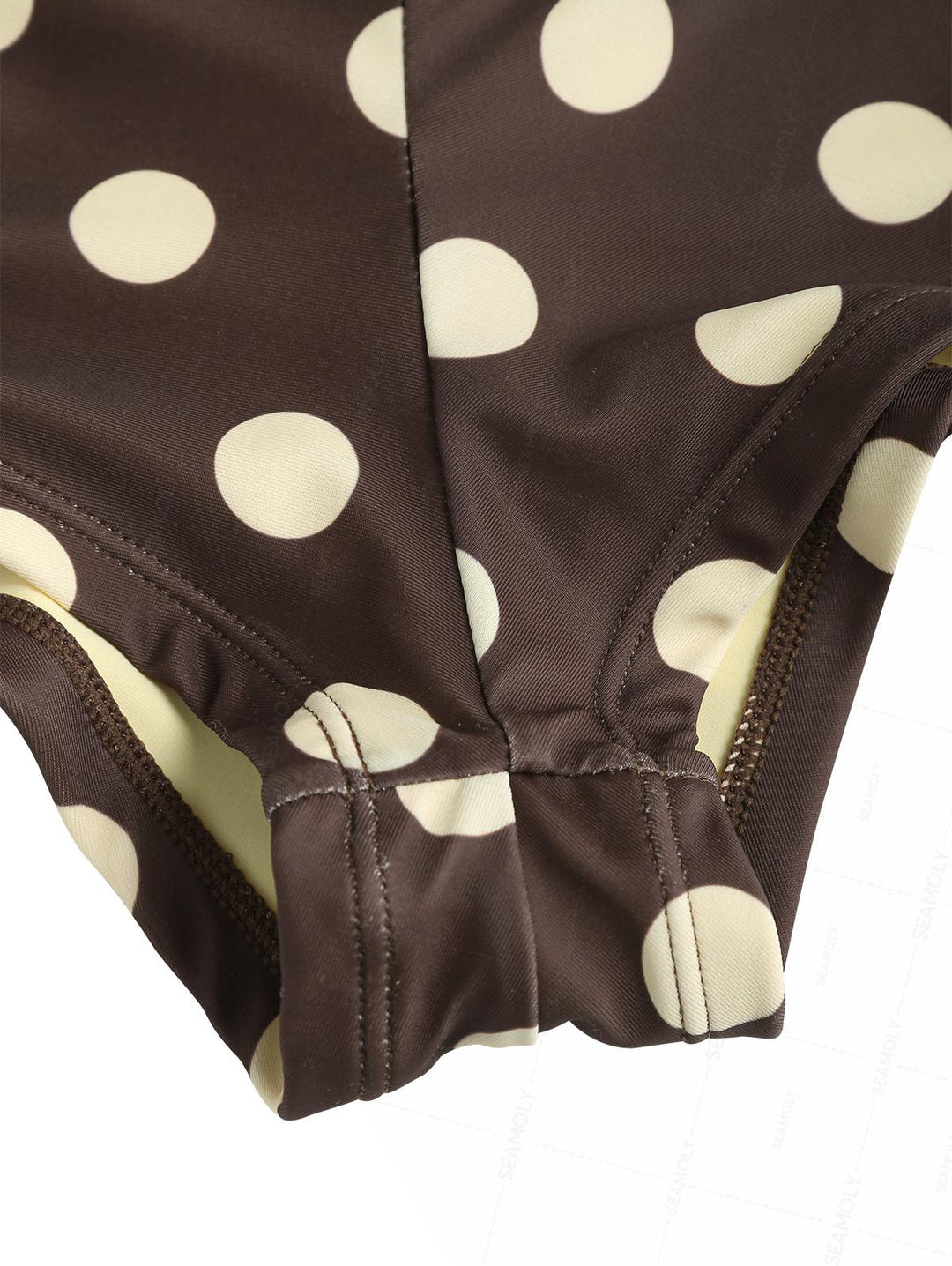 Seamolly Polka Dot Bowknot Bikini Bottom Cheeky Swim Boyshorts