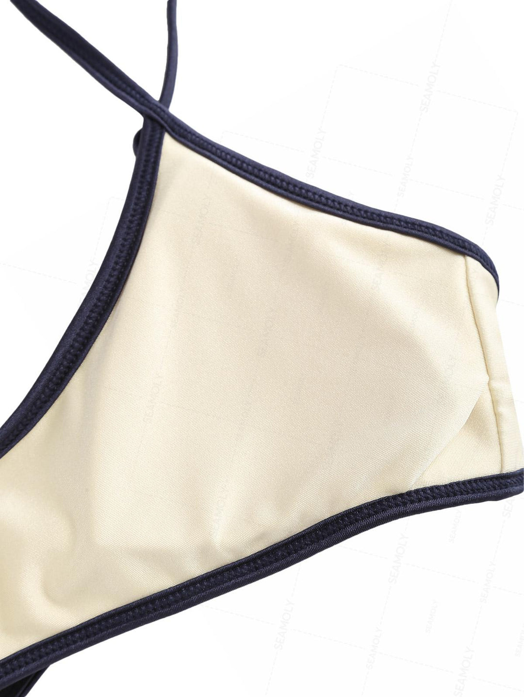 Seamolly Contrast Binding Tank Style Cheeky Bikini Set