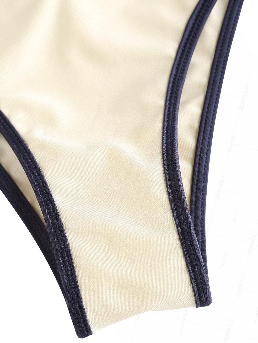 Seamolly Contrast Binding Tank Style Cheeky Bikini Set