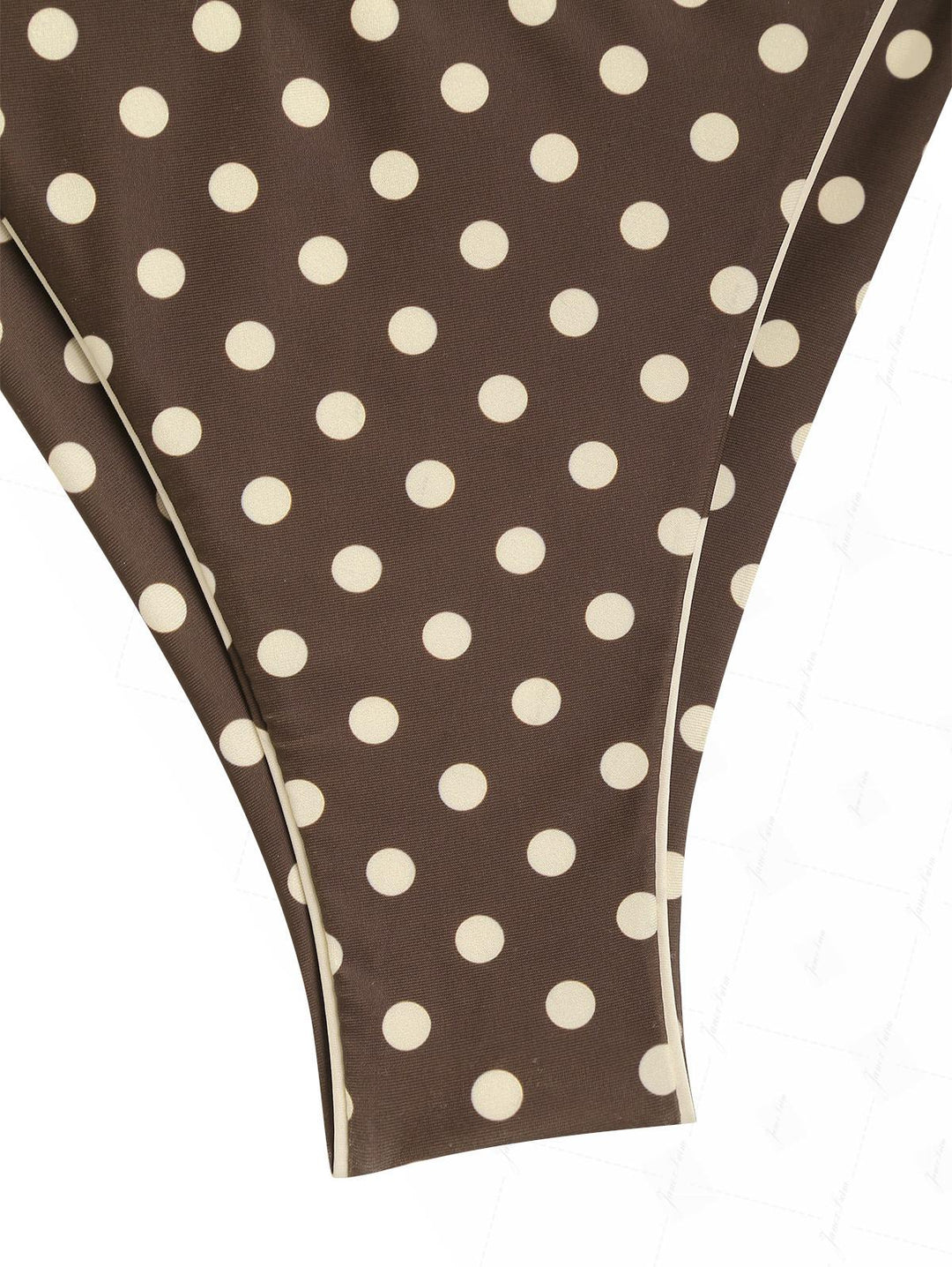 Apricot Polka Dot Halter Tied Back Top & Cheeky Brazilian Bottom Reversible Tankini Set