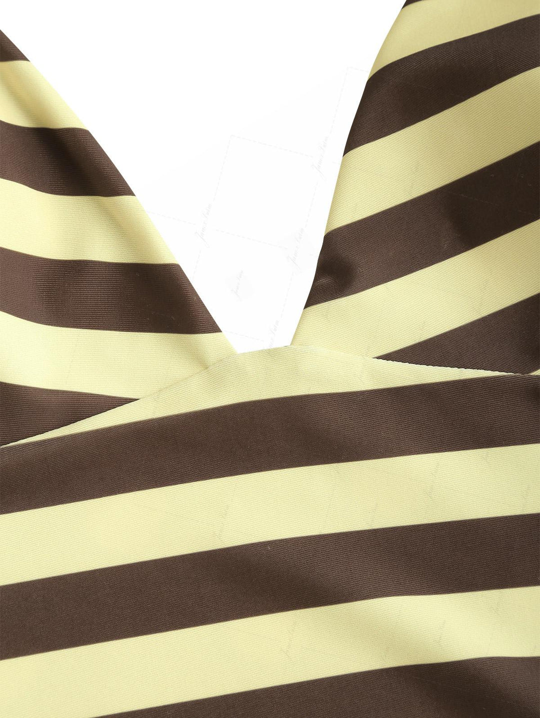 Coffee Striped Polka Dot Halter Tied Top & Cheeky Brazilian Bottom Reversible Tankini Set