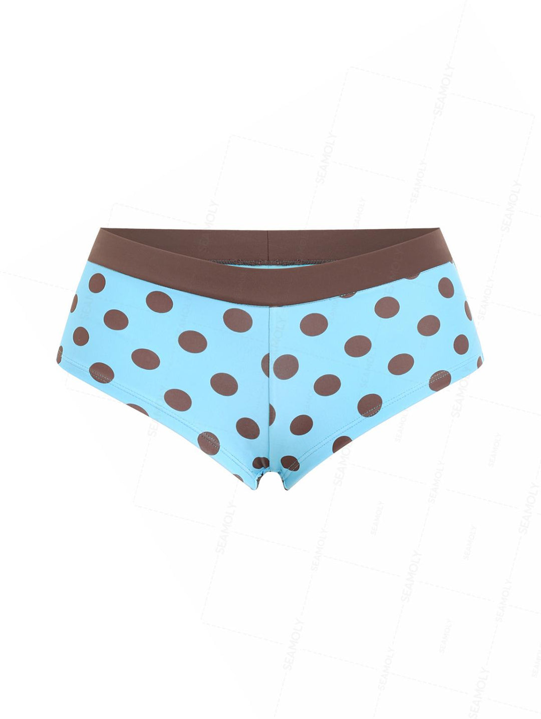 Seamolly Polka Dot Print Bikini Bottom Cheeky Swim Boyshorts