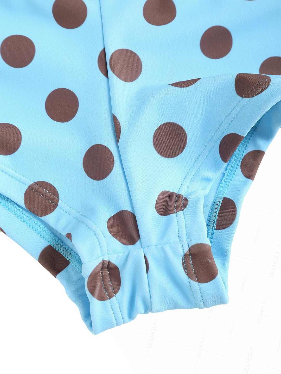 Seamolly Polka Dot Print Bikini Bottom Cheeky Swim Boyshorts