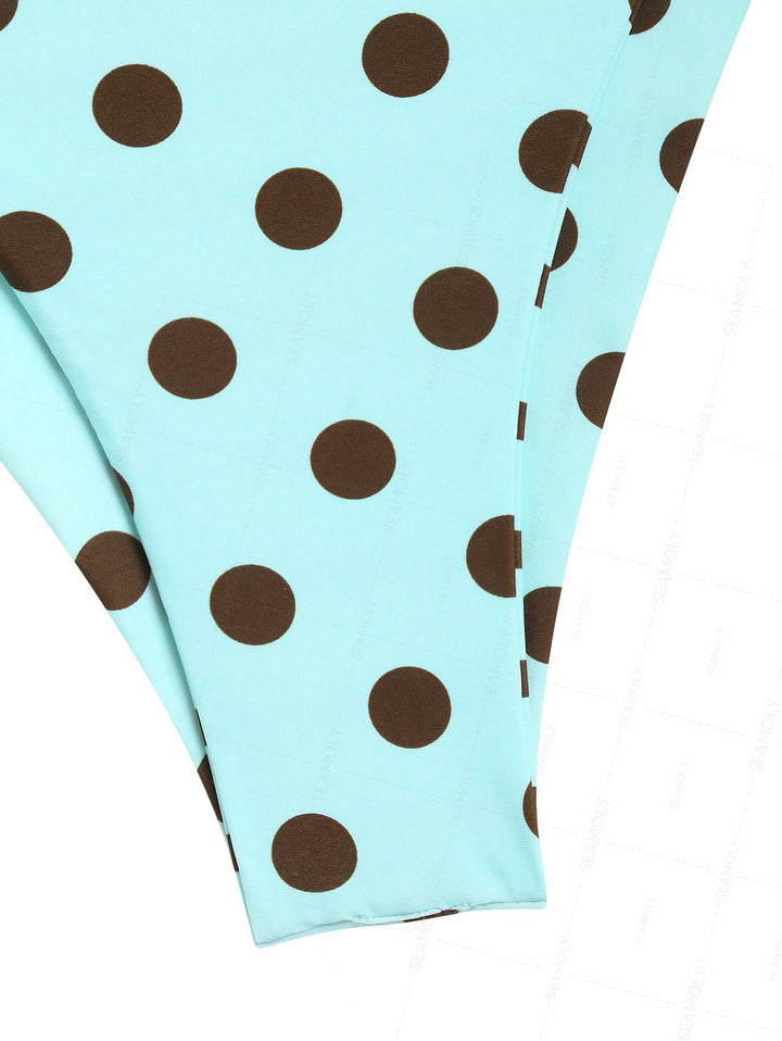 Seamolly Polka Dot Triangle Top & Cheeky Brazilian Bottom Reversible Multiway Bikini Set