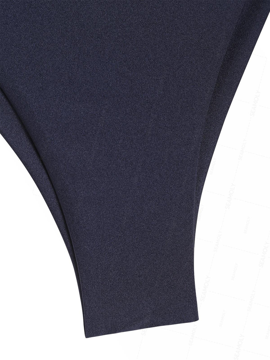 Seamolly Color Spliced Ruched Halter Top & Cheeky Brazilian Bottom Bikini Set