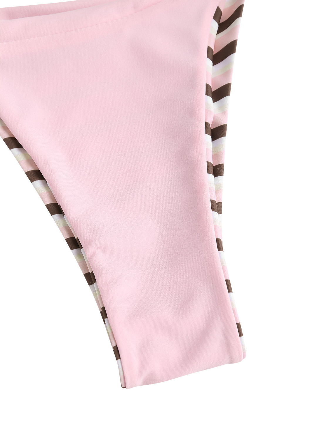 Seamolly Contrast Color Striped String Double Layer Bikini Set