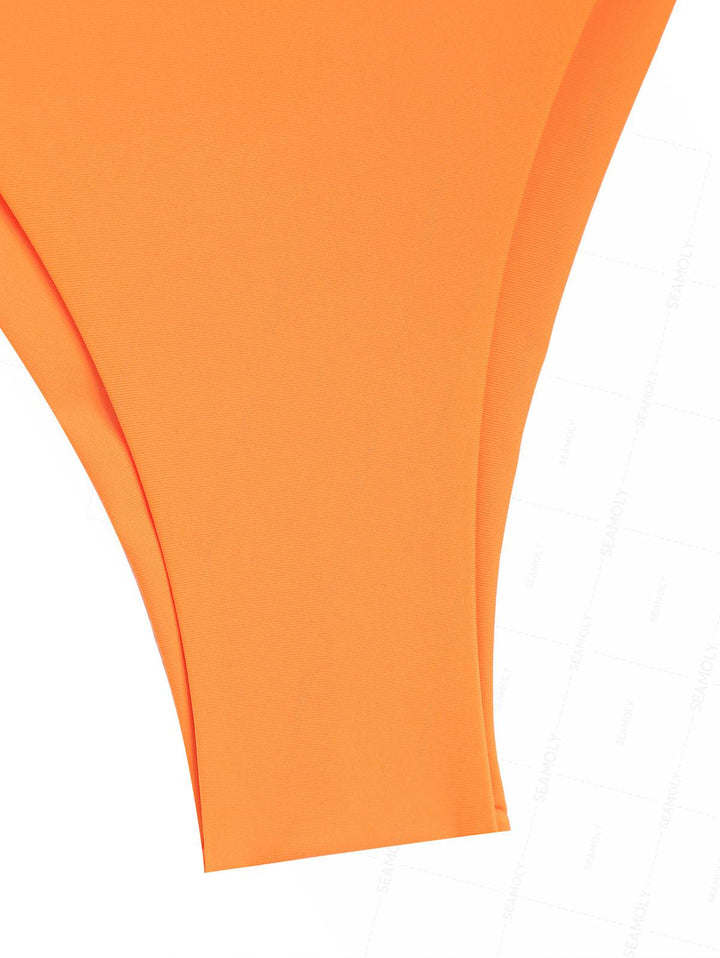 Seamolly Two Tone Double Layer Top & Cheeky Brazilian Bottom Bikini Set