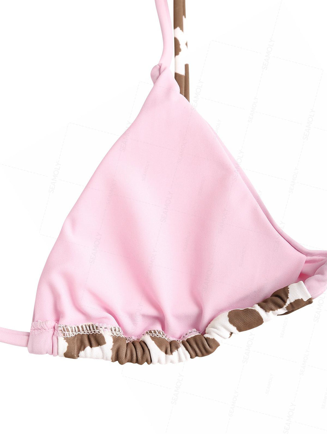 Seamolly Cow Print Double Layer Top & Cheeky Brazilian Bottom Bikini Set