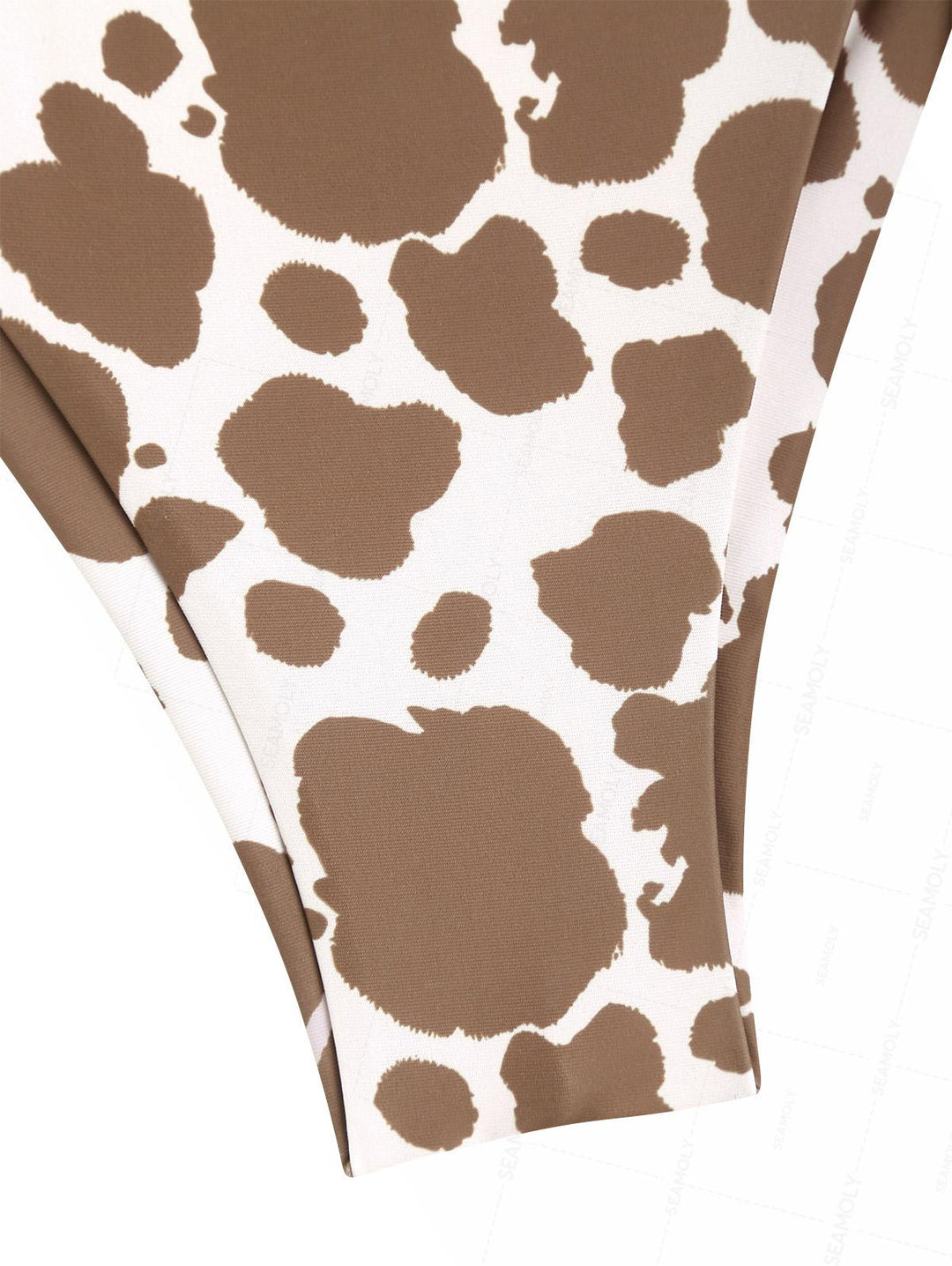 Seamolly Cow Print Double Layer Top & Cheeky Brazilian Bottom Bikini Set