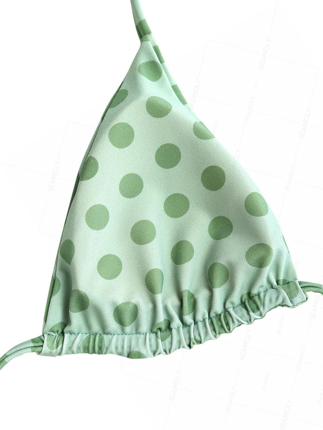 Seamolly Polka Dot Striped Triangle Top & Cheeky Brazilian Bottom Reversible Bikini Set