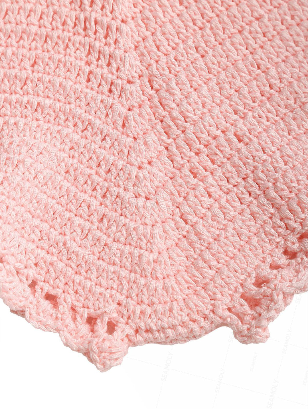 Crochet Knit Low Rise Beach Cover Up Micro Mini Shorts