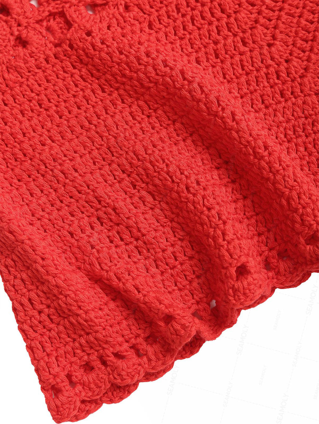 Crochet Knit Low Rise Beach Cover Up Micro Mini Shorts