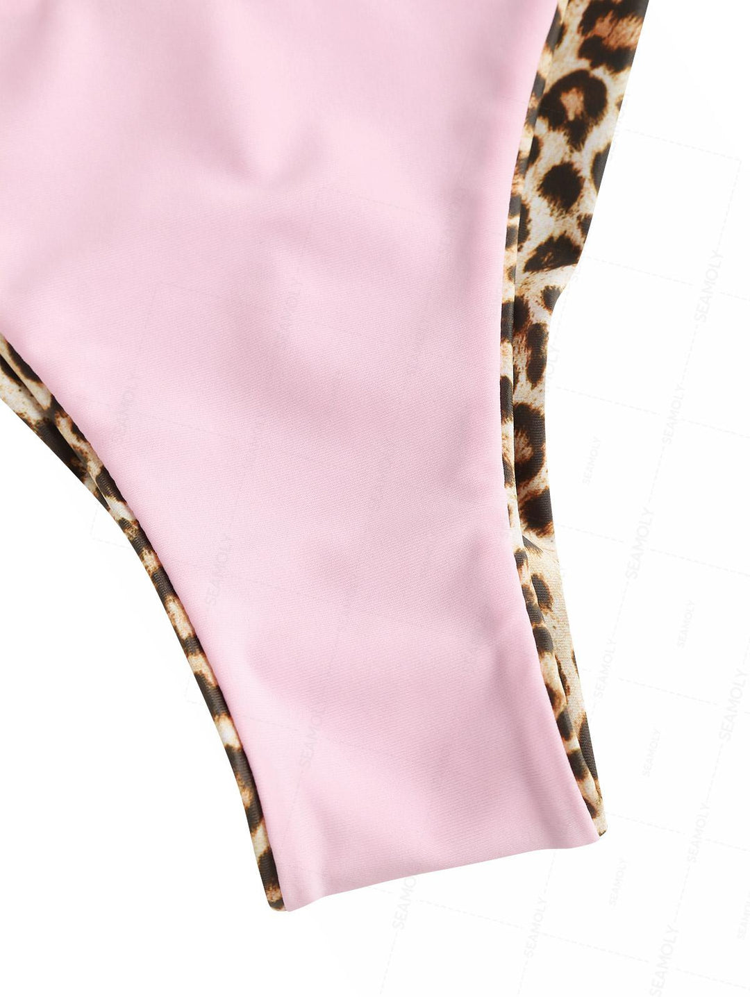 Seamolly Leopard Print Ruched Bralette Top & Cheeky Brazilian Bottom Bikini Set