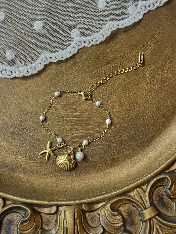 Stainless Steel Faux Pearls Pendant Jewelry