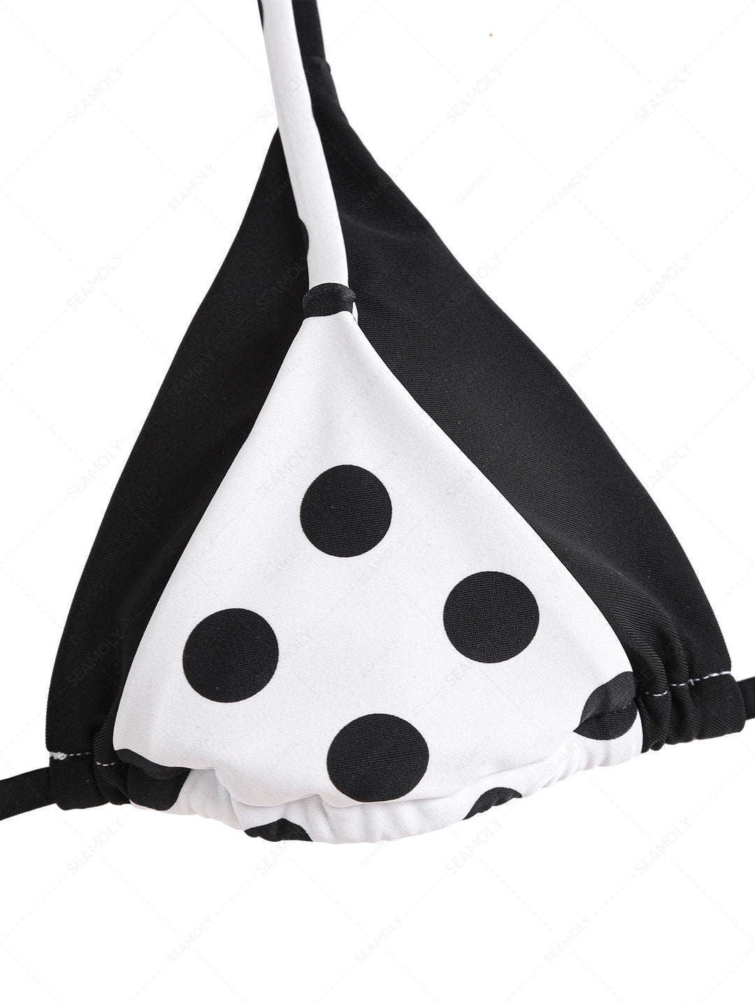 Seamolly Polka Dot Double Layer Top & Cheeky Brazilian Bottom Bikini Set