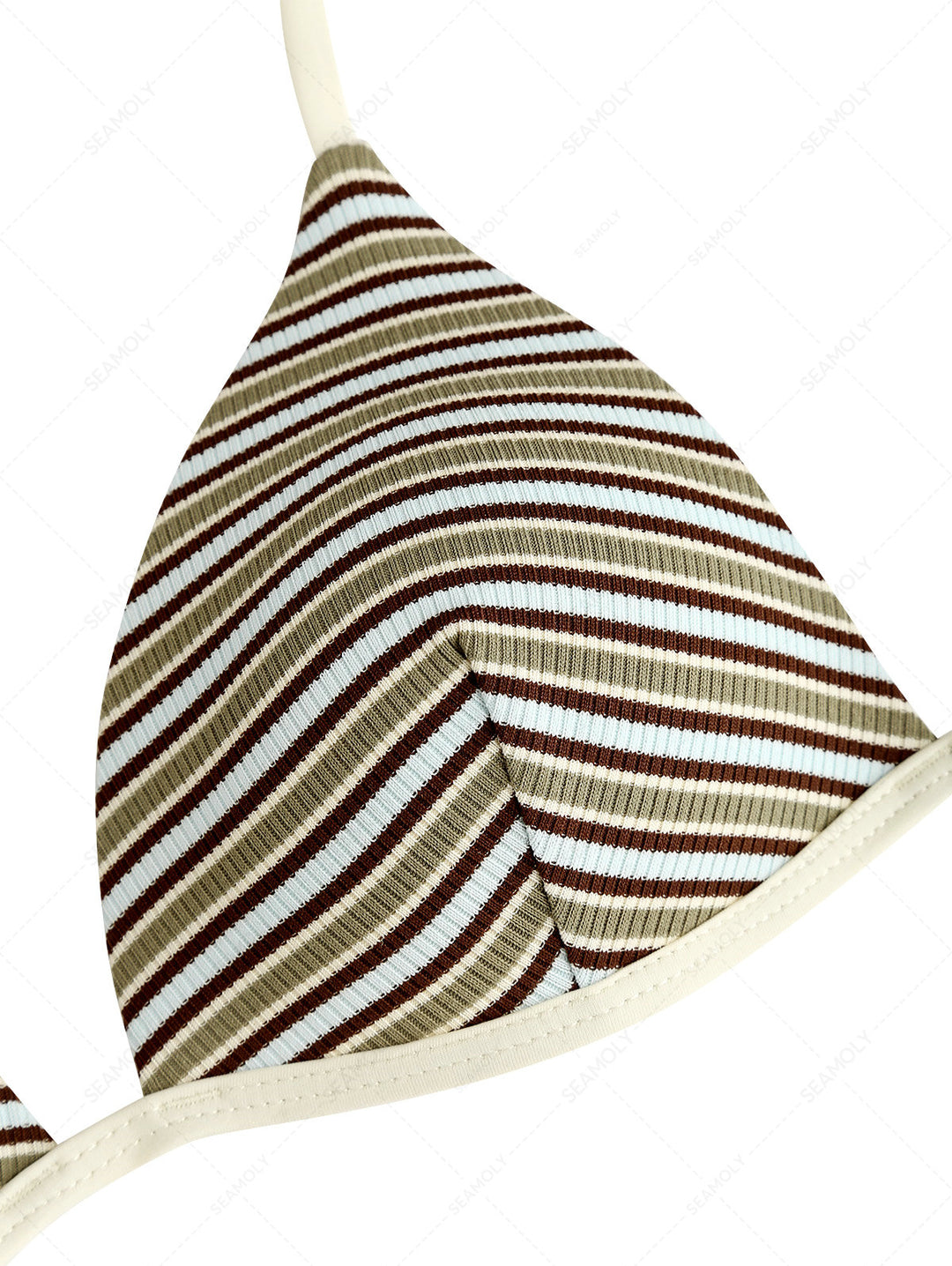 Seamolly Y2K Striped Triangle Push Up Top & Cheeky Boyshorts Bikini Set