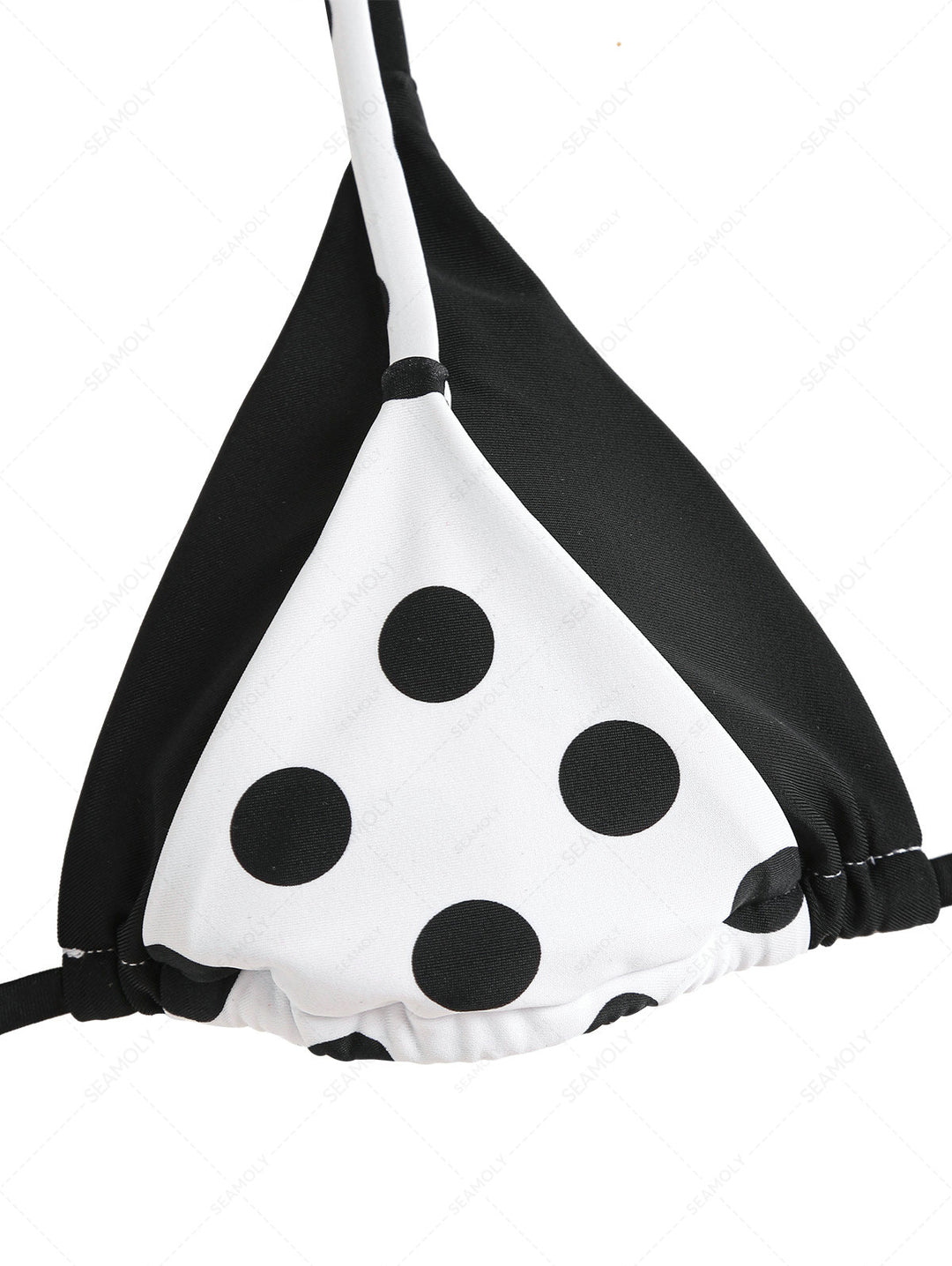 Seamolly Polka Dot Double Layer Top & Cheeky Brazilian Bottom Bikini Set