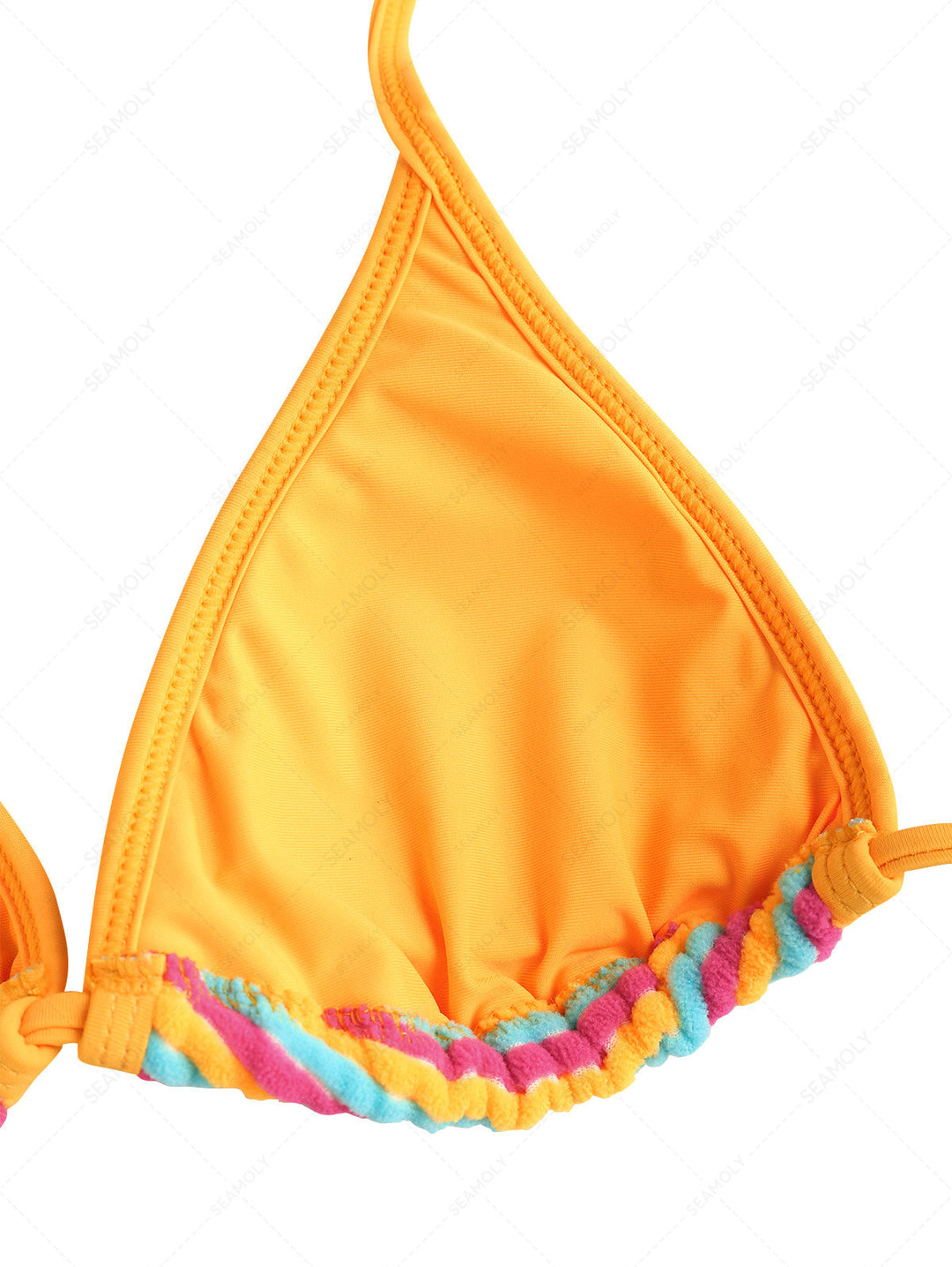 Seamolly Toweling Terry Cloth Striped Contrast Binding Cheeky Boyshorts Bikini Set