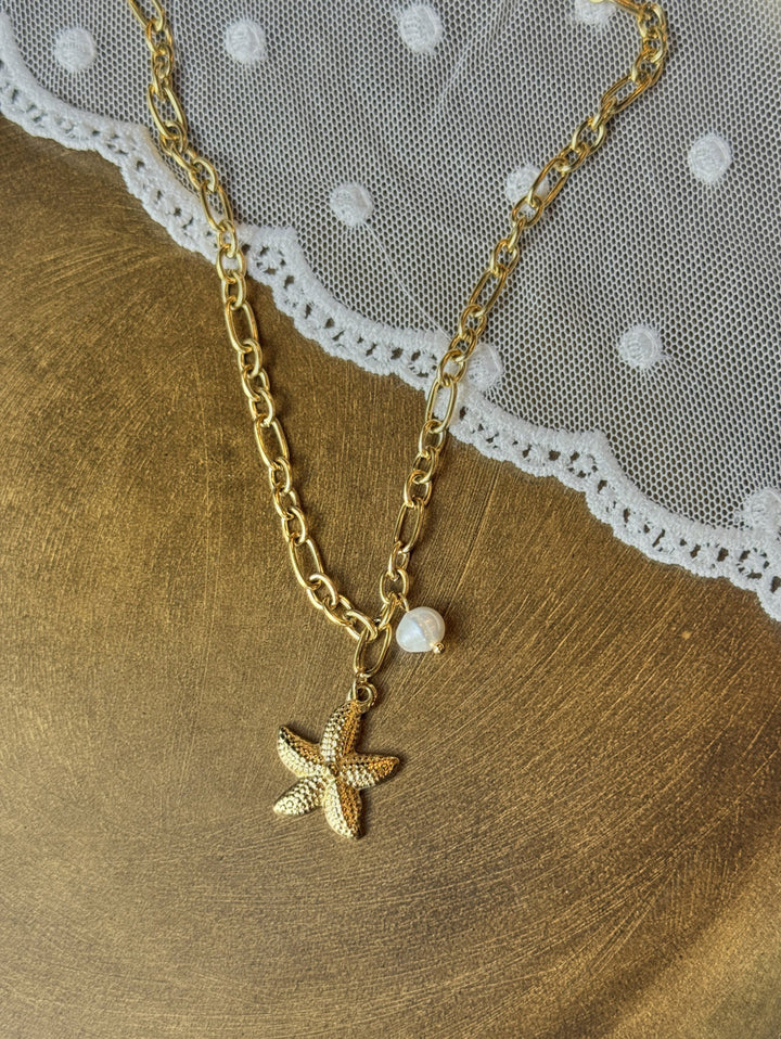 Stainless Steel Faux Pearls Pendant Jewelry