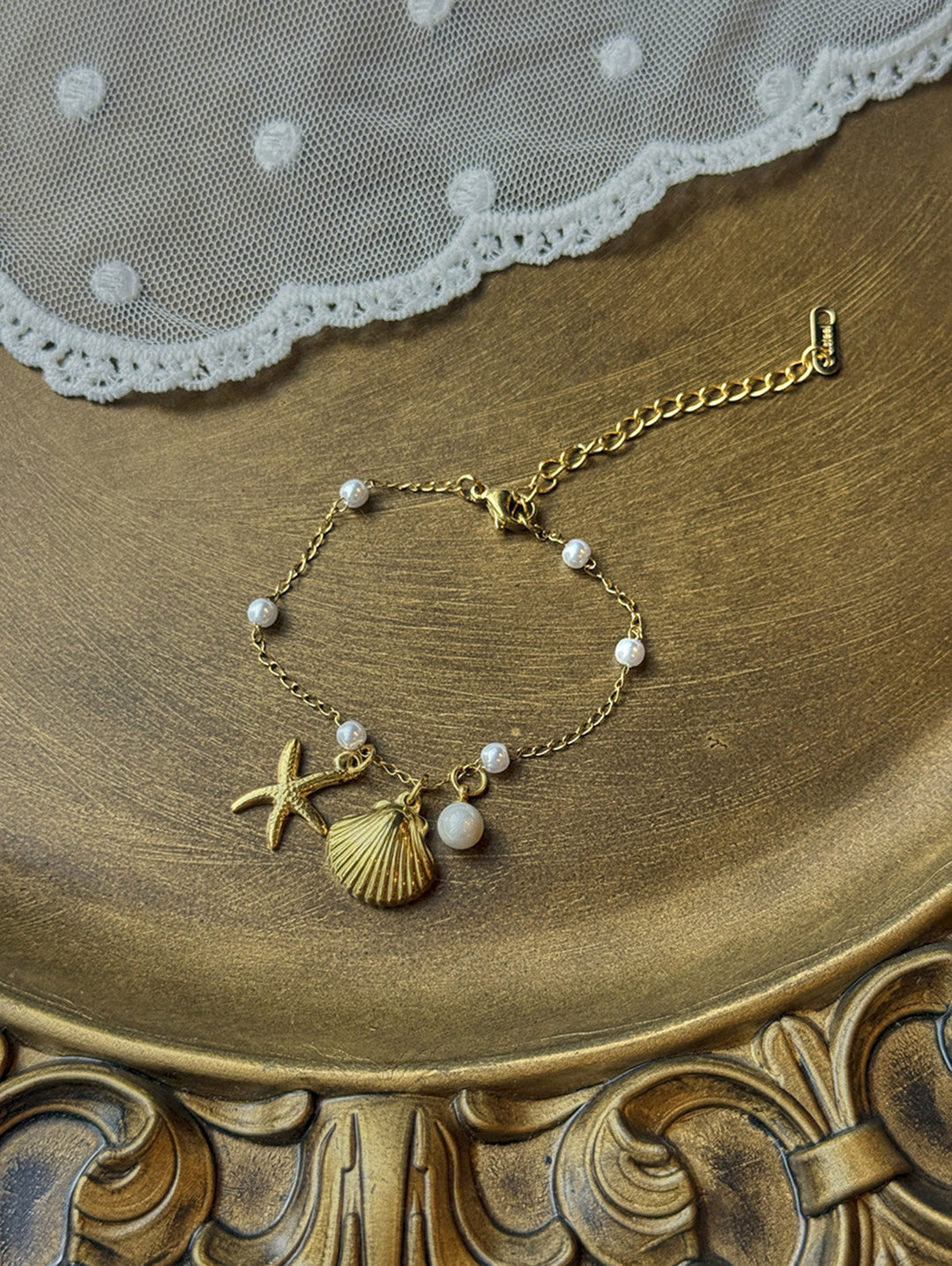 Stainless Steel Faux Pearls Pendant Jewelry