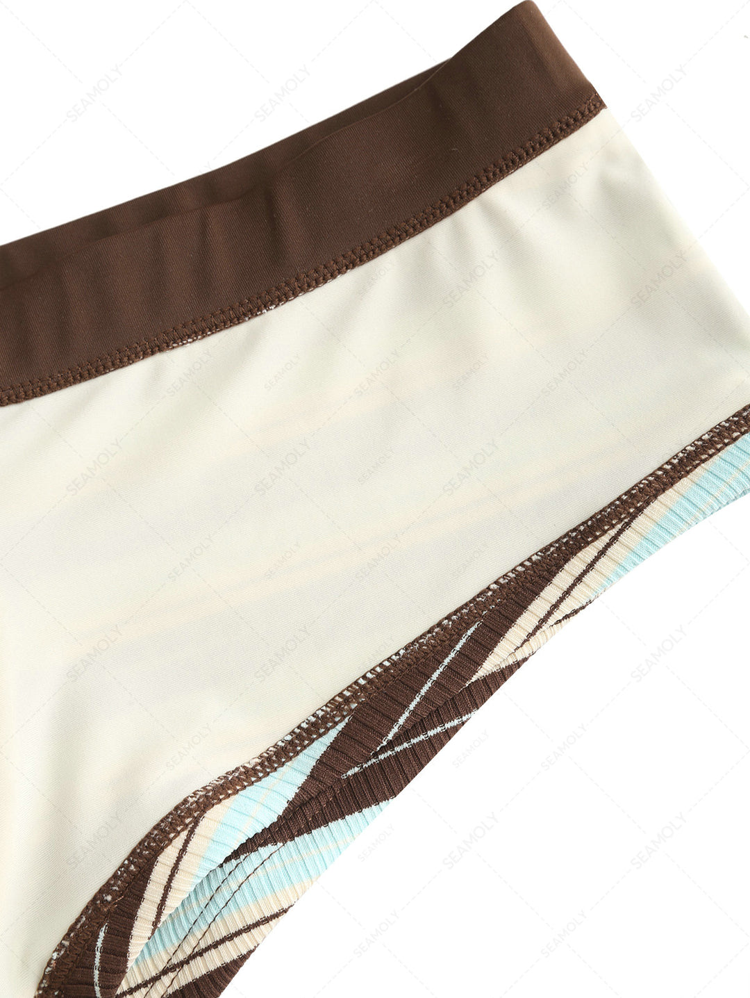 Seamolly Striped Bikini Bottom Cheeky Swim Boyshorts