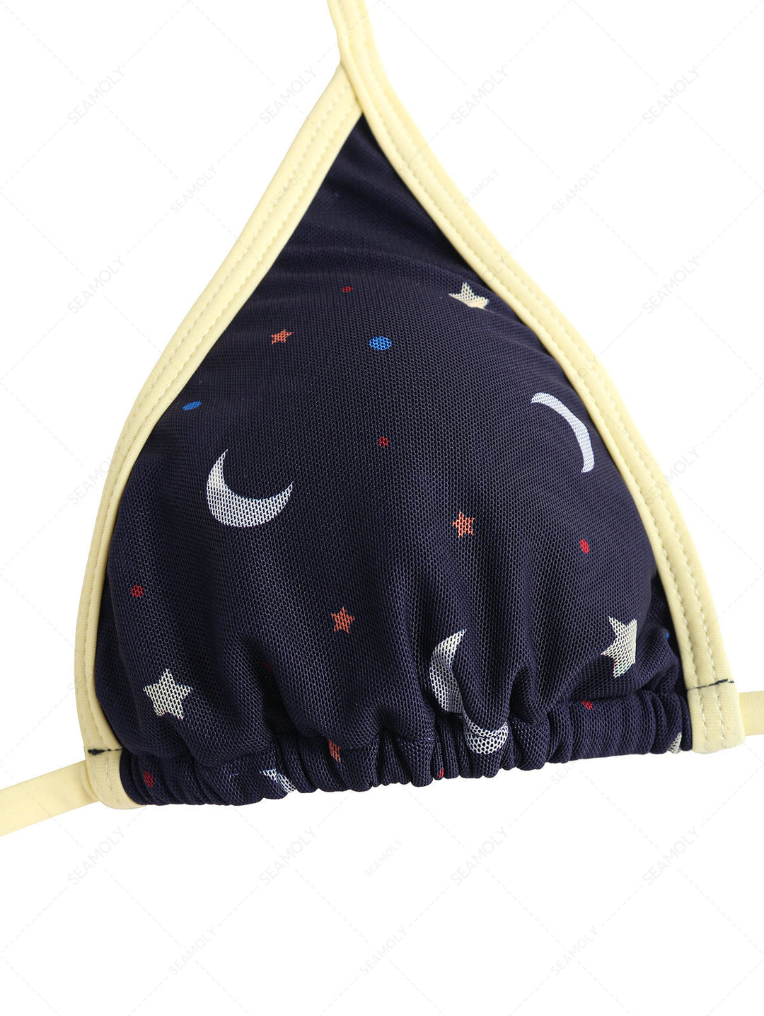 Seamolly Stars Moon Print Cutout Tied Cheeky Boyshorts Bikini Set