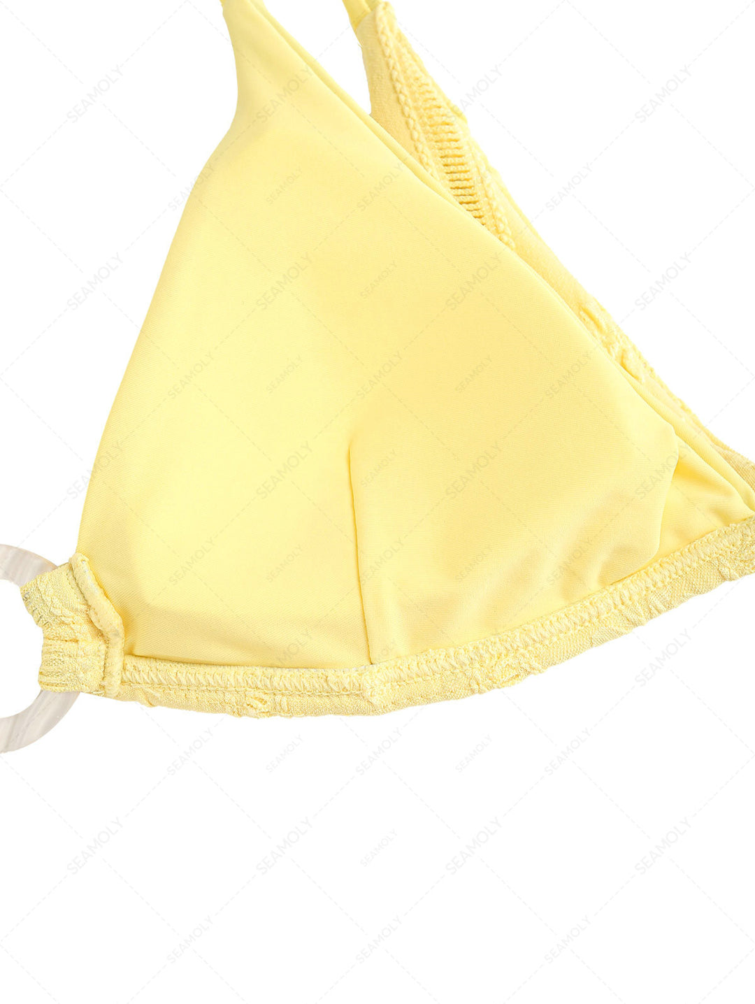 Seamolly Floral Jacquard Textured O Ring Double Layer Bikini Set