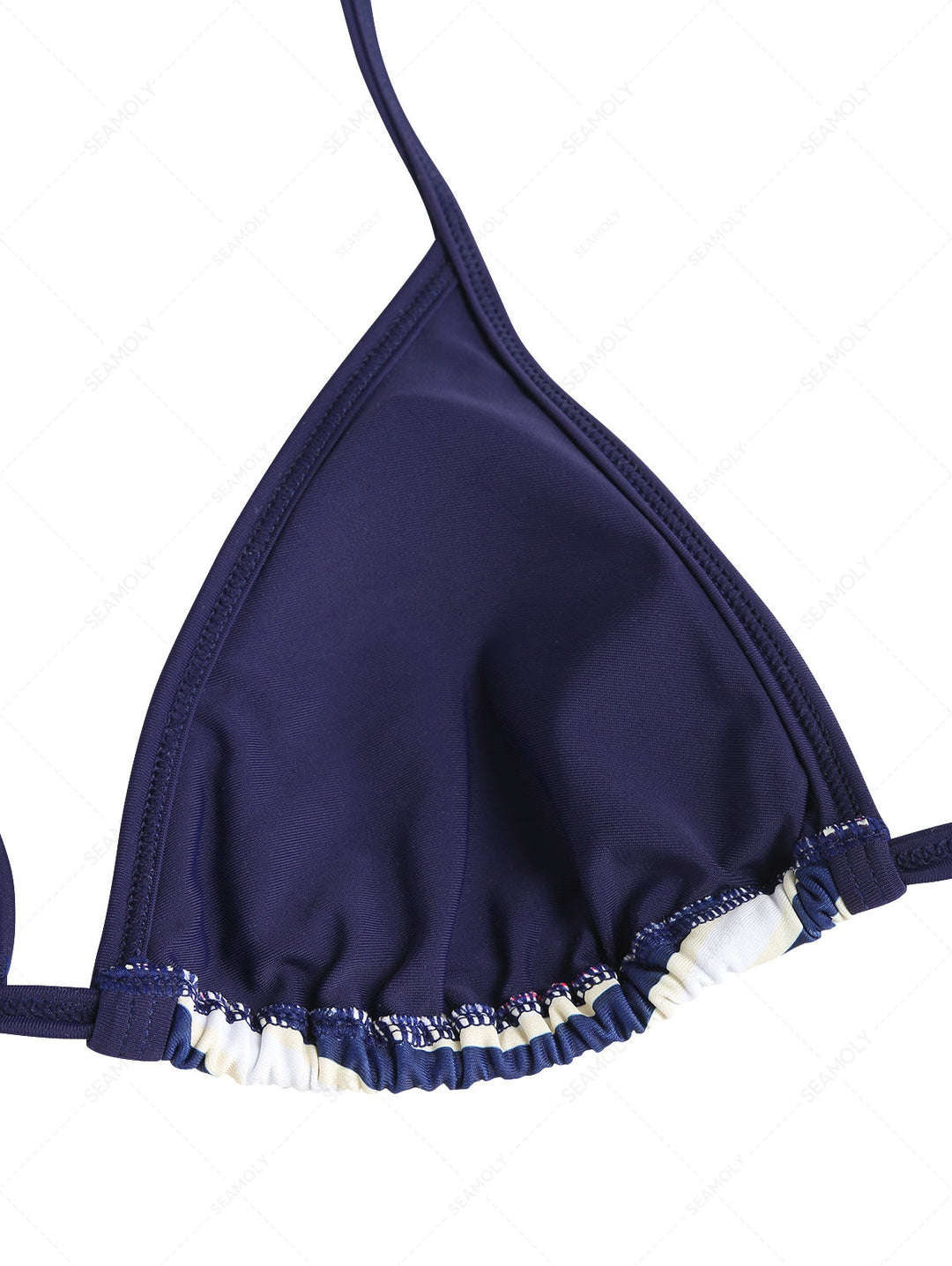 Seamolly Striped Contrast Binding Cheeky Boyshorts Bikini Set