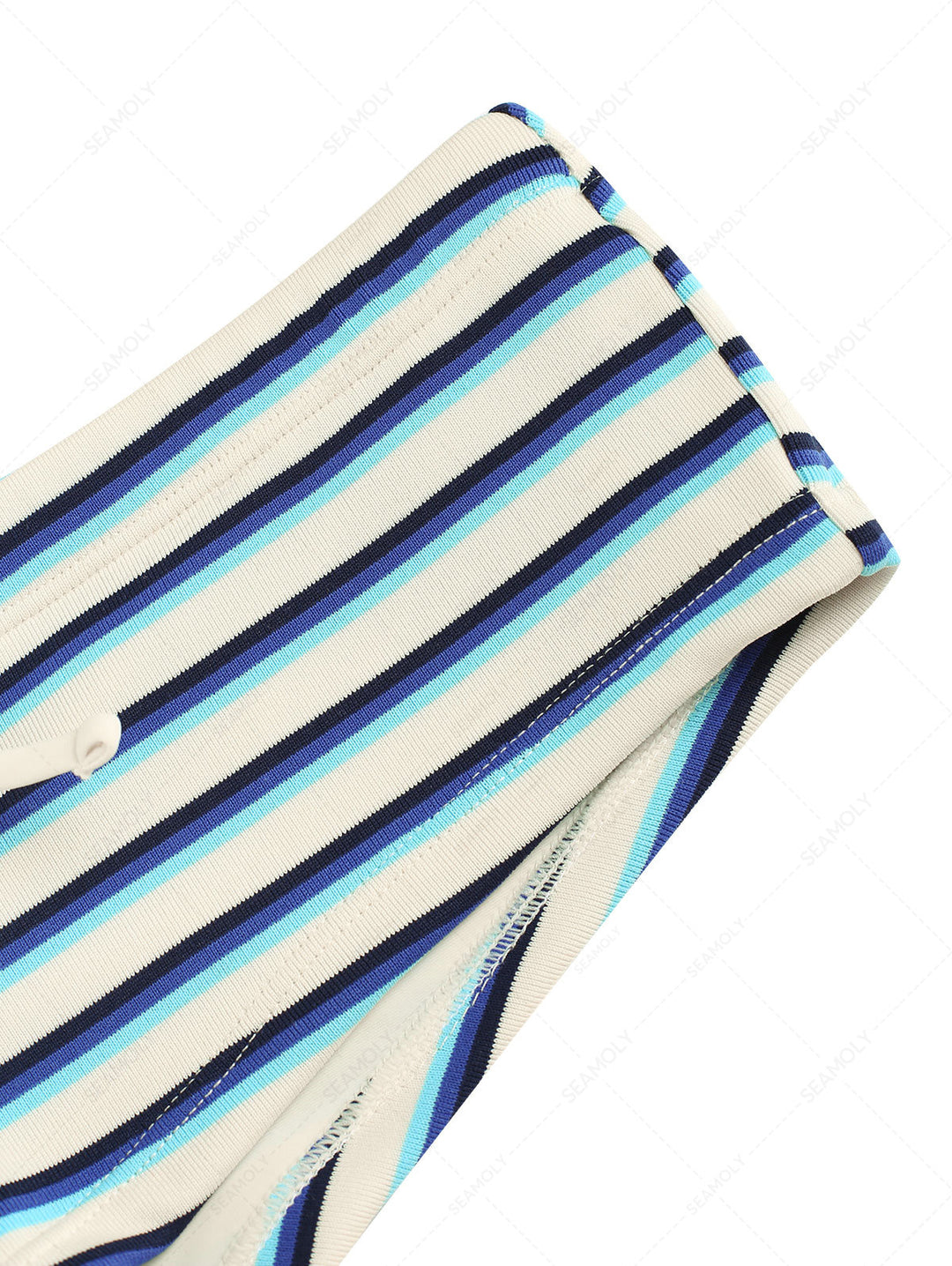 Seamolly Striped Low Rise Bikini Bottom Cheeky Swim Boyshorts