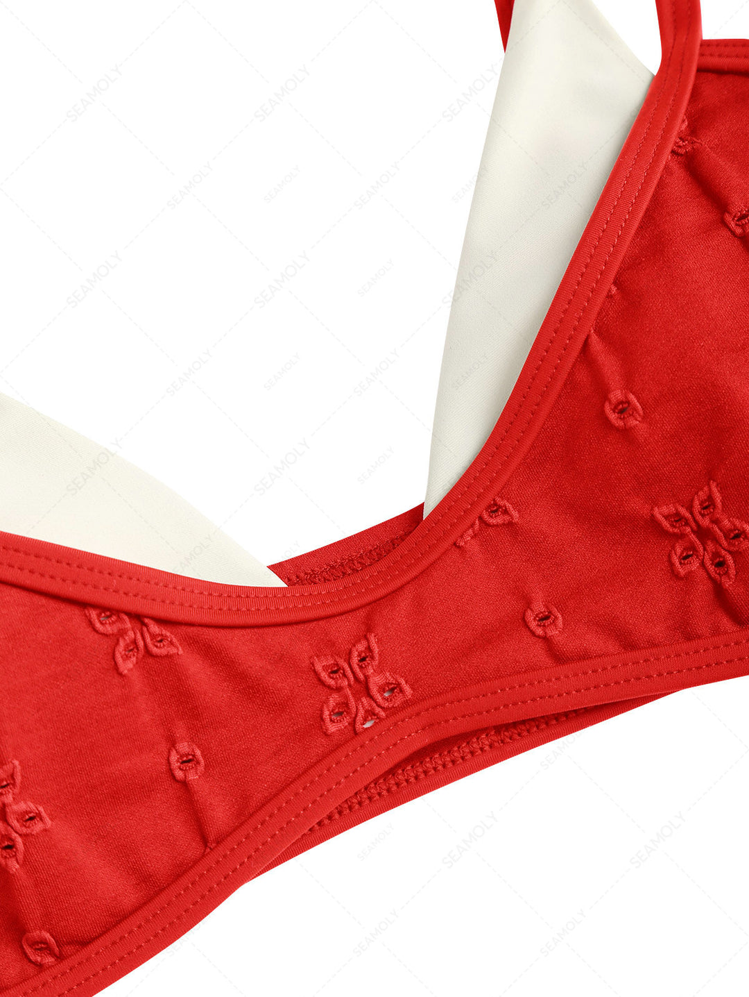 Seamolly Recycled Fabric Jacquard String Double Layer Bikini Set