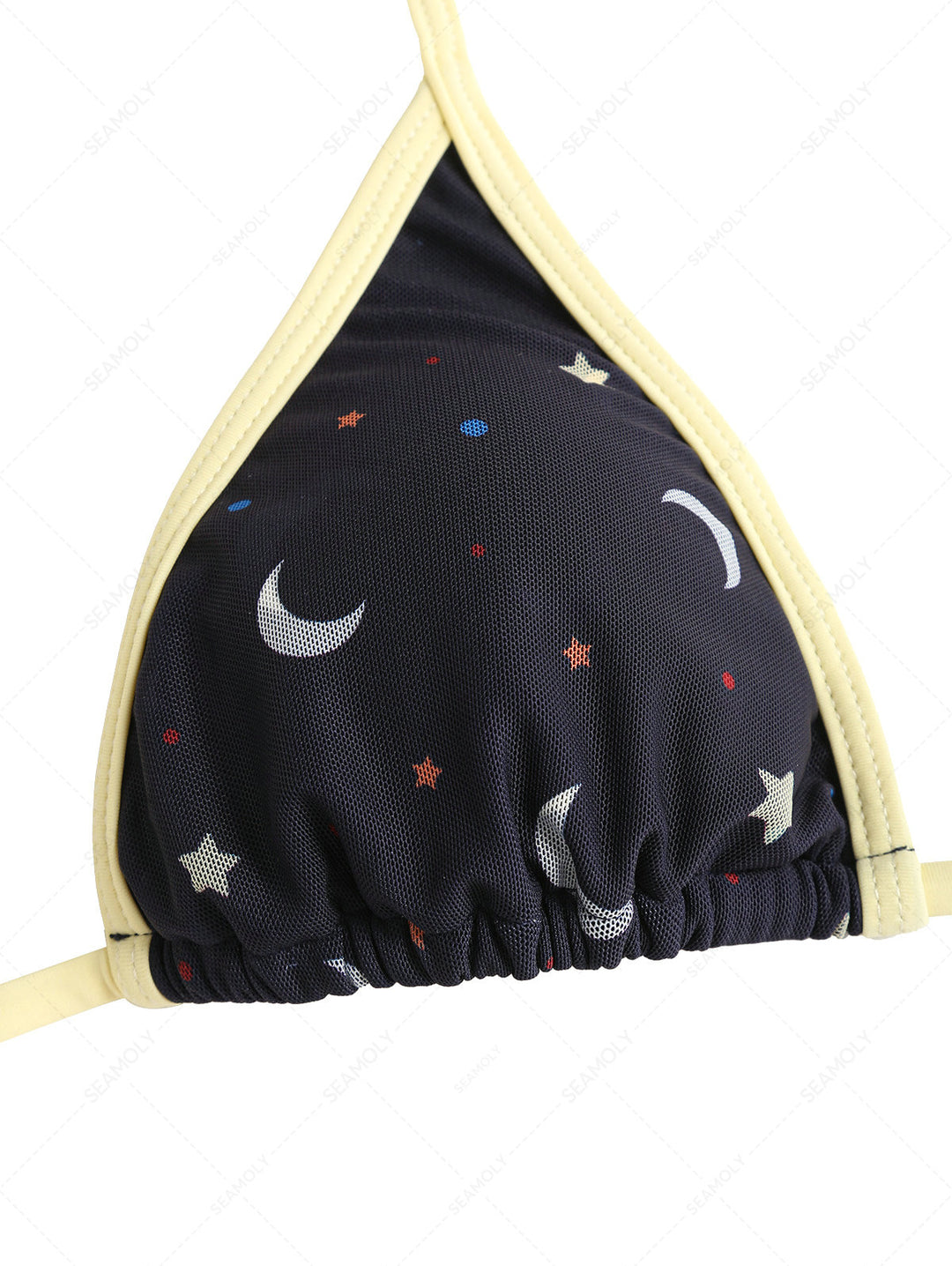 Seamolly Stars Moon Print Cutout Tied Cheeky Boyshorts Bikini Set